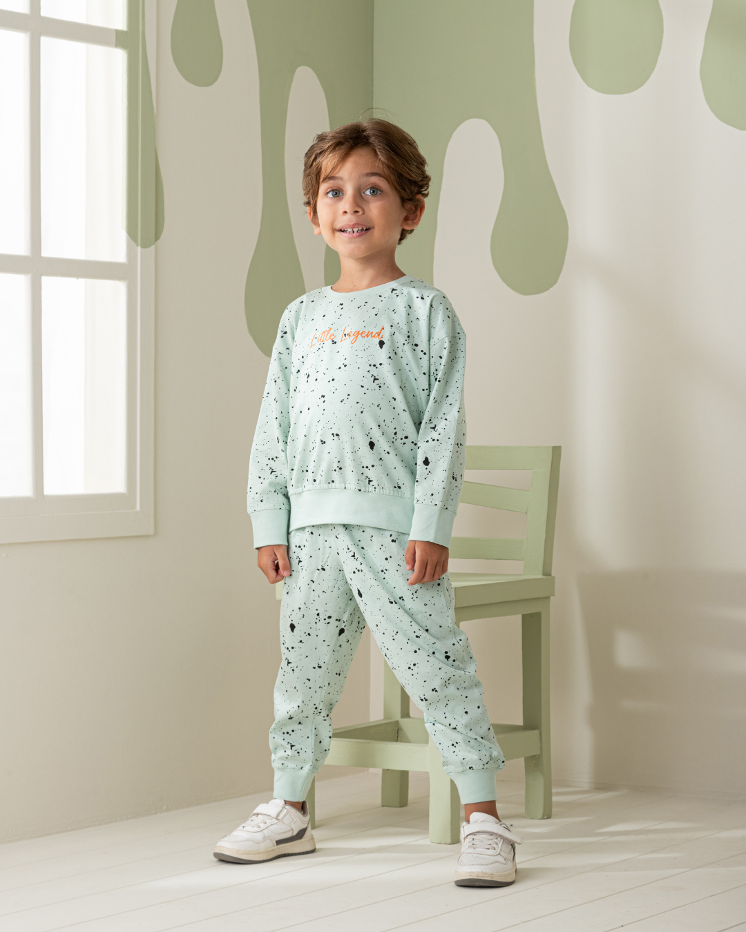 Little legend Boys' sleeve pajamas and cotton trousers