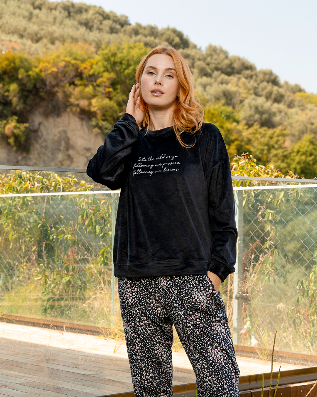 Into the wild we go Women's long sleeve pajamas