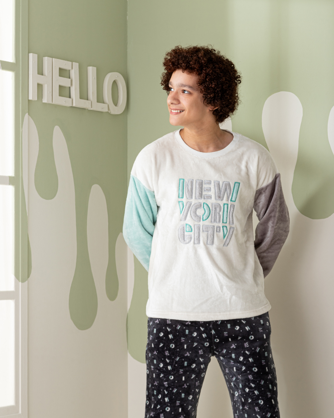 NYC Junior boys pajamas with sleeves and trousers