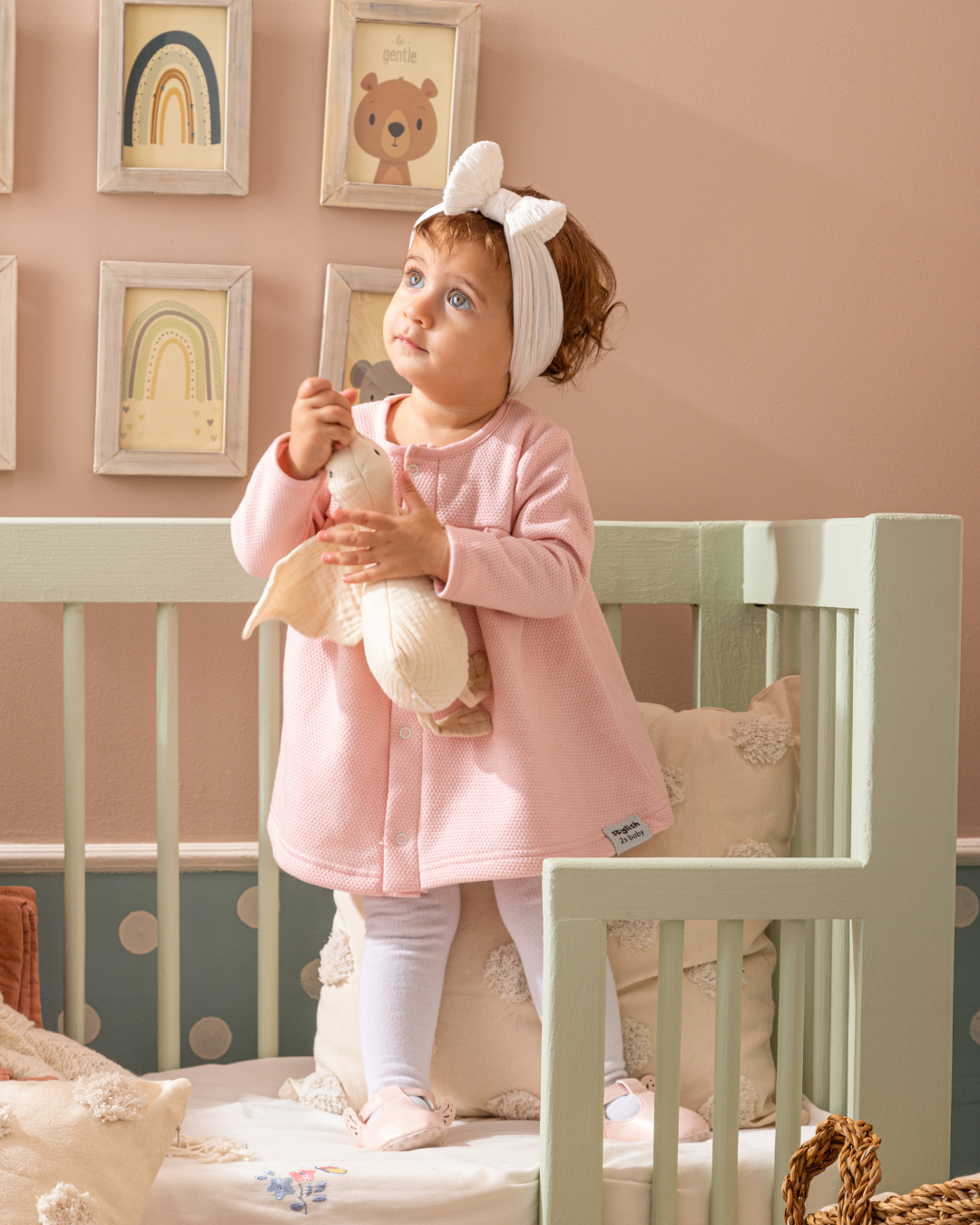 Pink Bunny baby girls dress