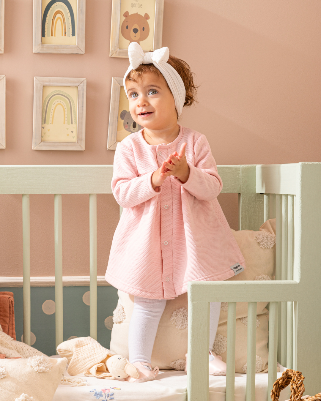 Pink Bunny baby girls dress