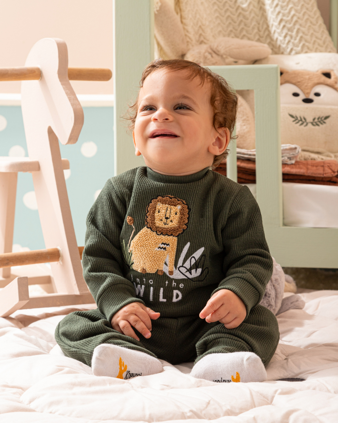 Wild Lion Boys' Long Sleeve Pajamas