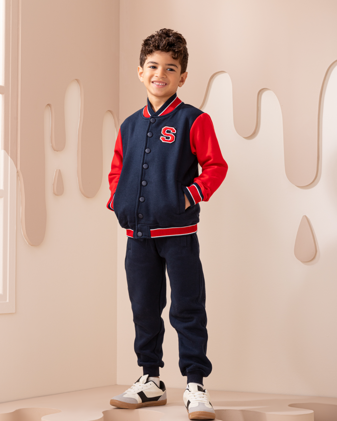 Basball Jacket with sweatpant بيجاما اولادي جاكت وبنطلون