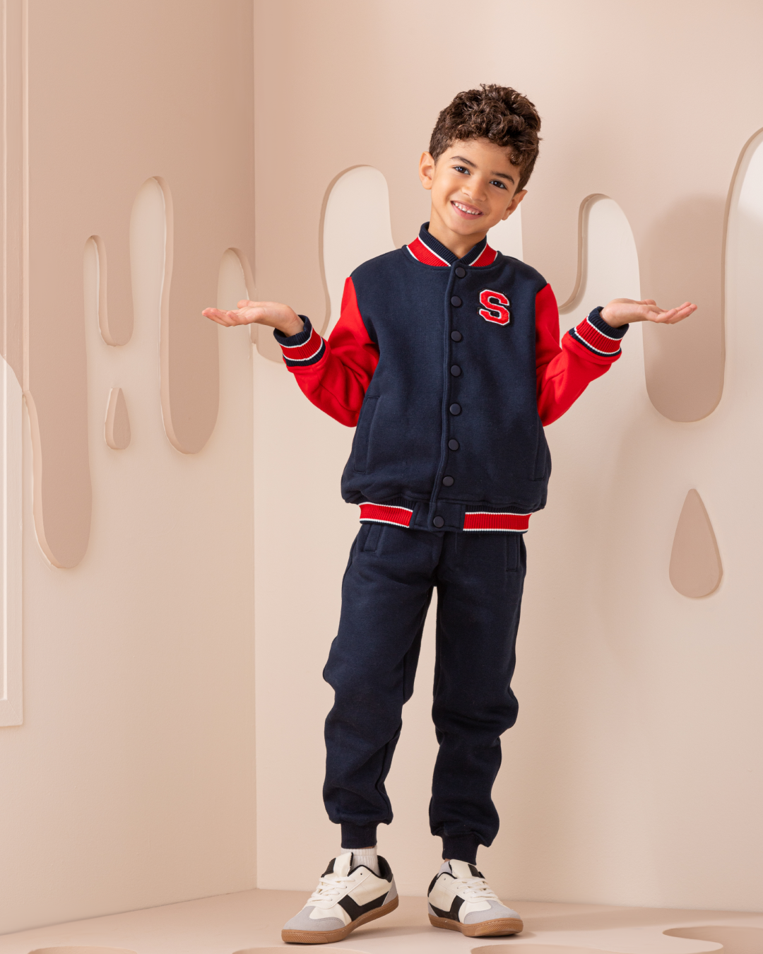 Baseball Jacket with sweatpants بيجاما اولادي بكباسين