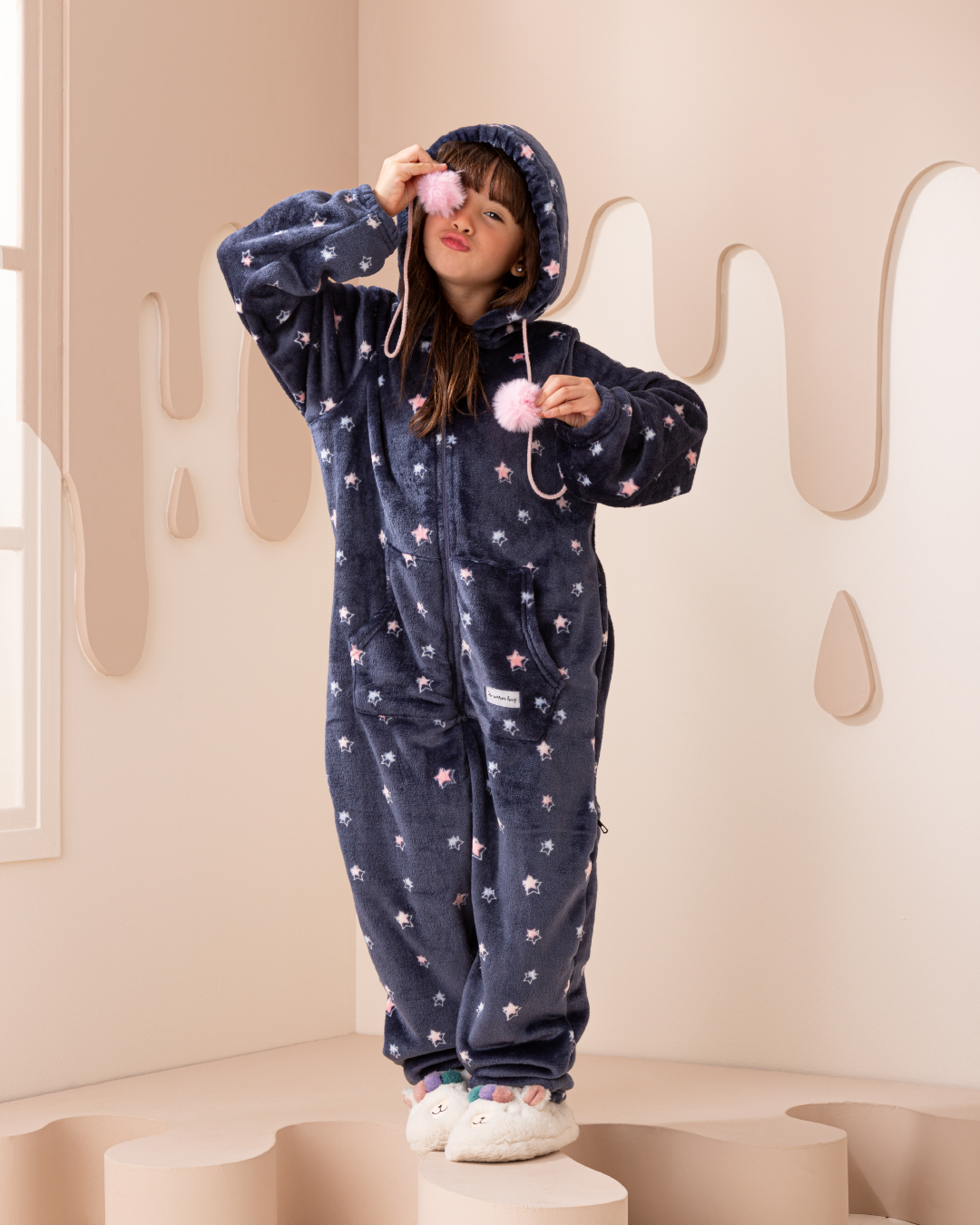 Colorful Stars girls long sleeve Onesie