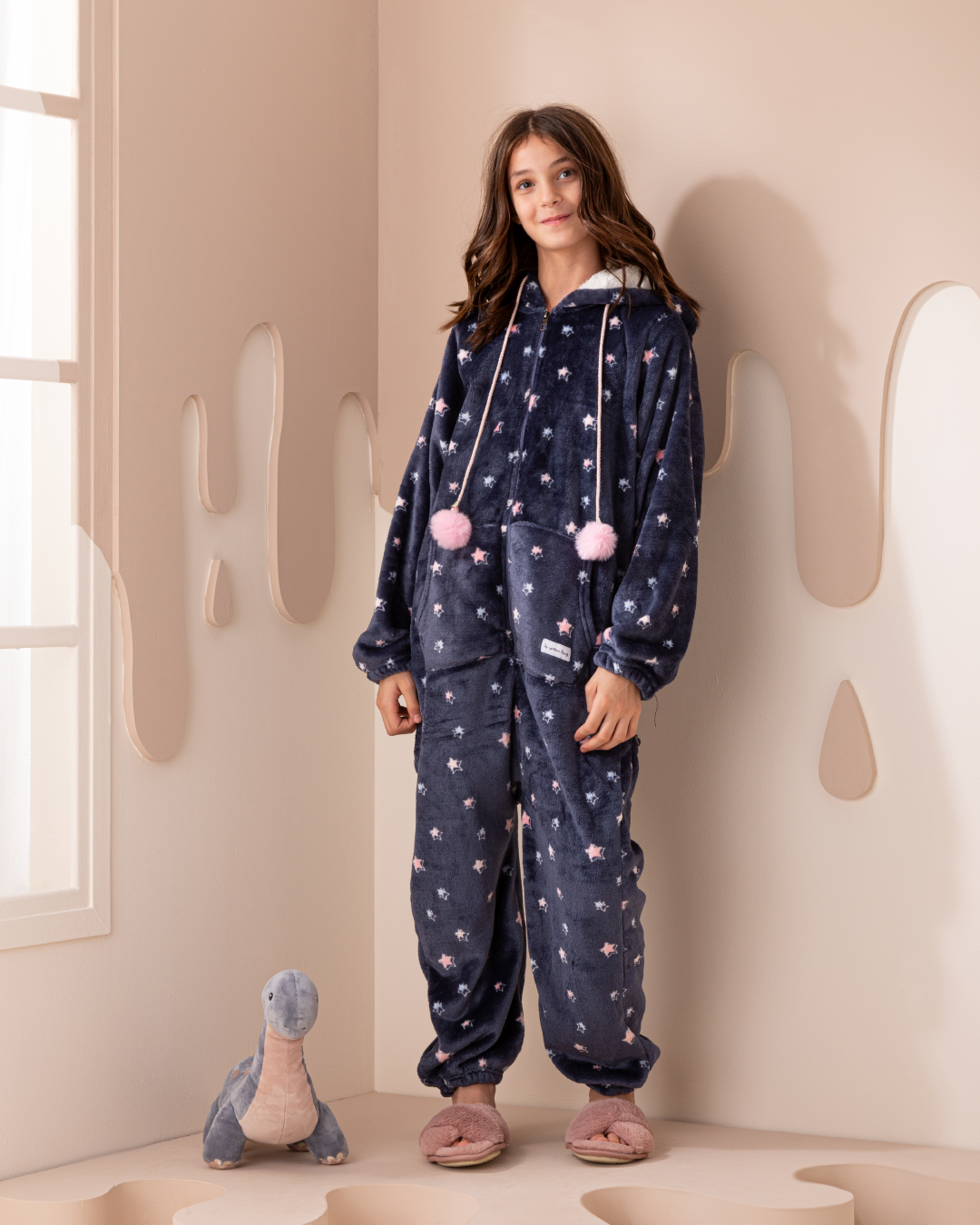 Colorful Stars girls long sleeve Onesie