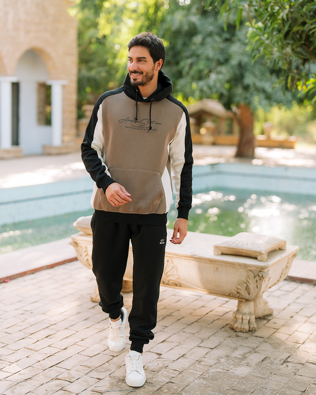 SPORT WEAR  بيجامه رجالي كابيشو وبجيوب طباعه علي الصدر