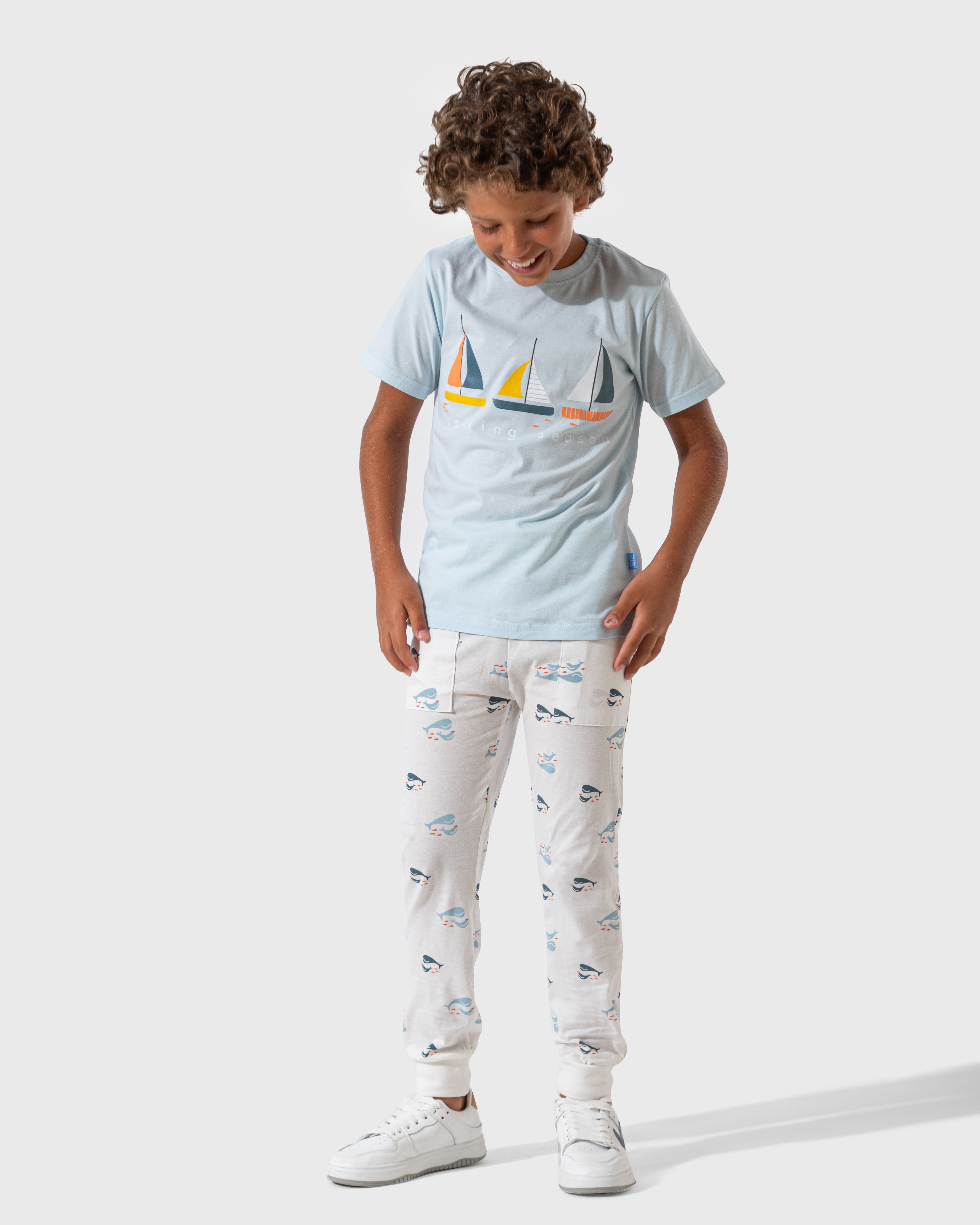 Sailing season My boys' half sleeve pajamas