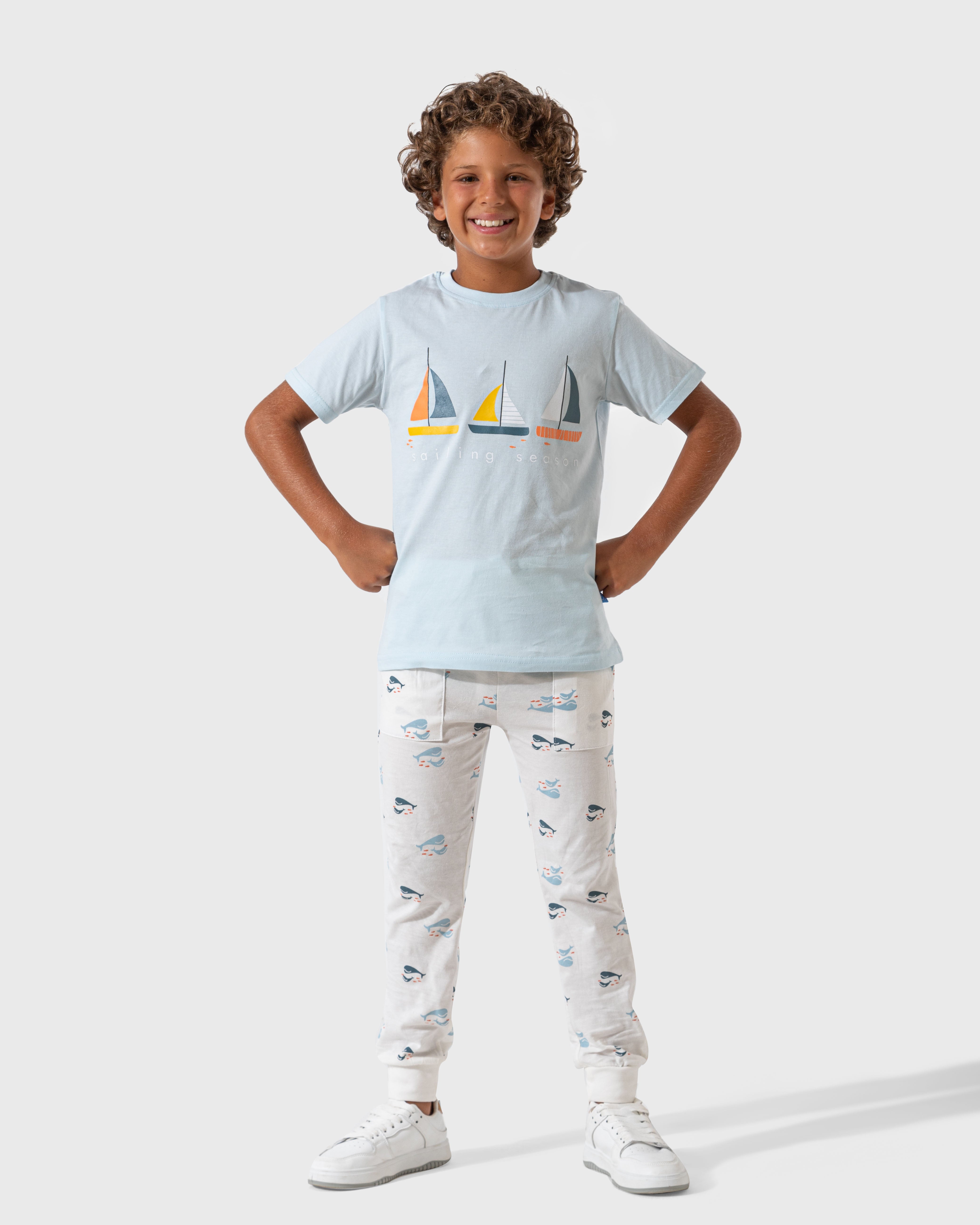 Sailing season My boys' half sleeve pajamas