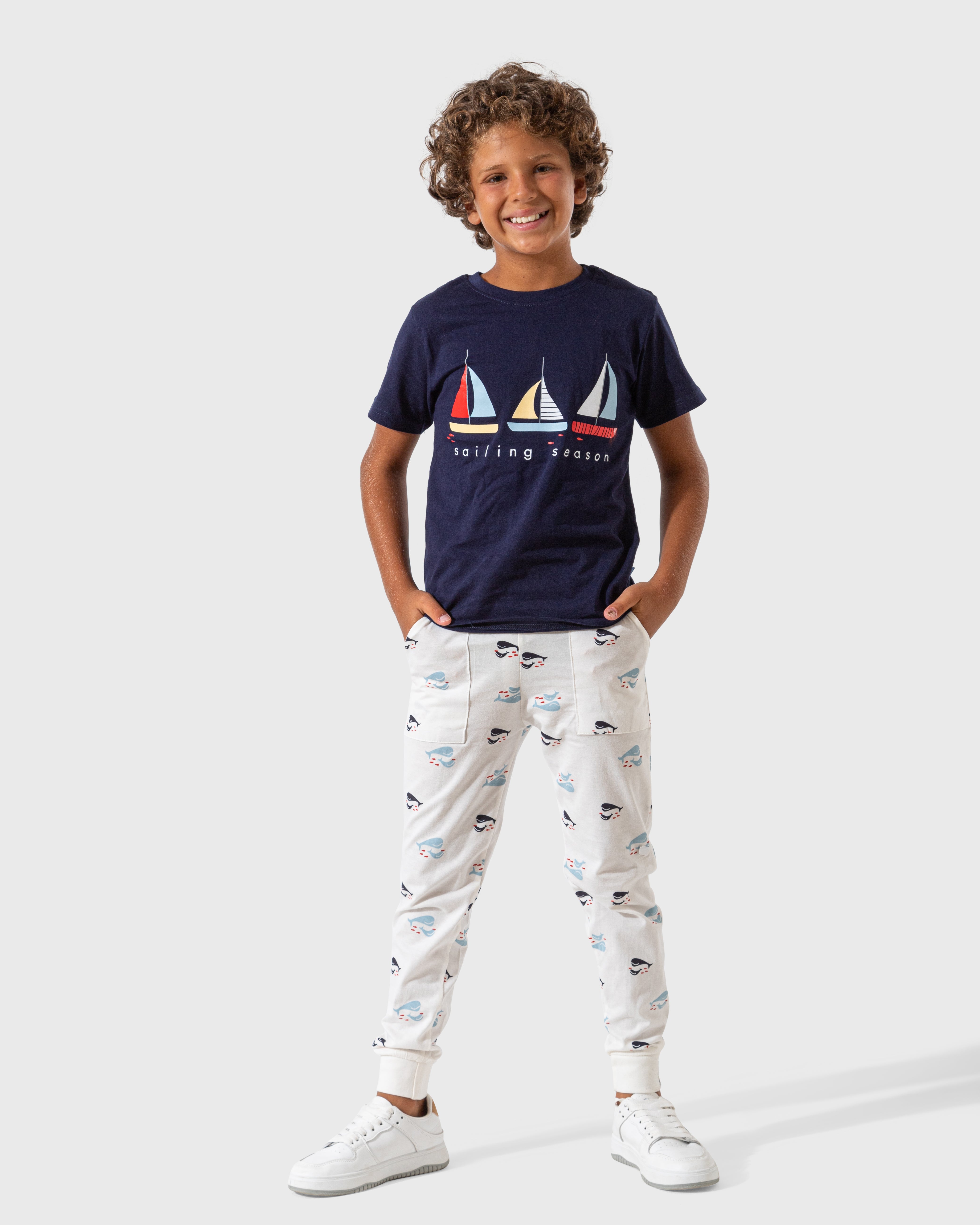 Sailing season My boys' half sleeve pajamas