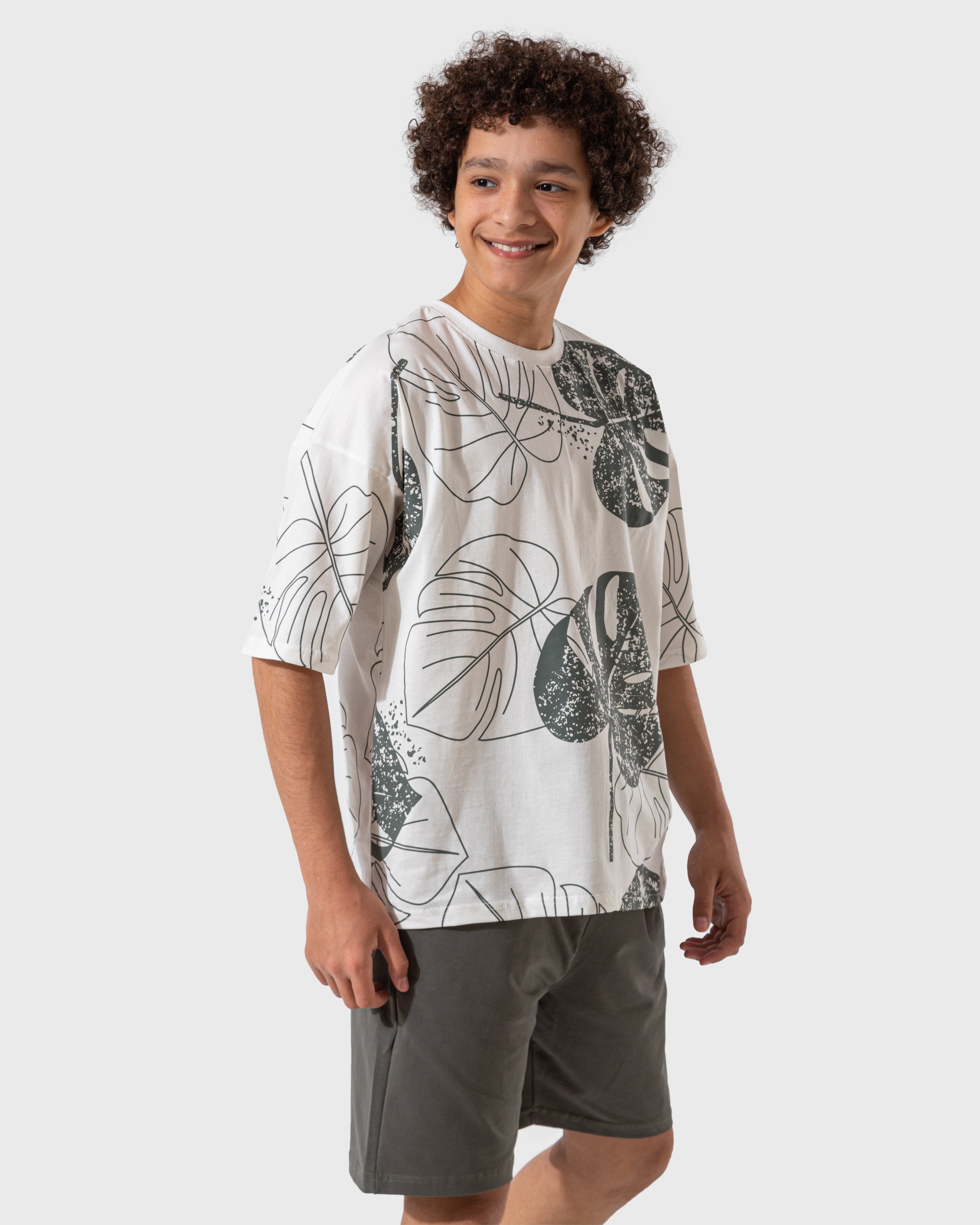 Big Tropical Leaves My children's pajamas, half sleeve