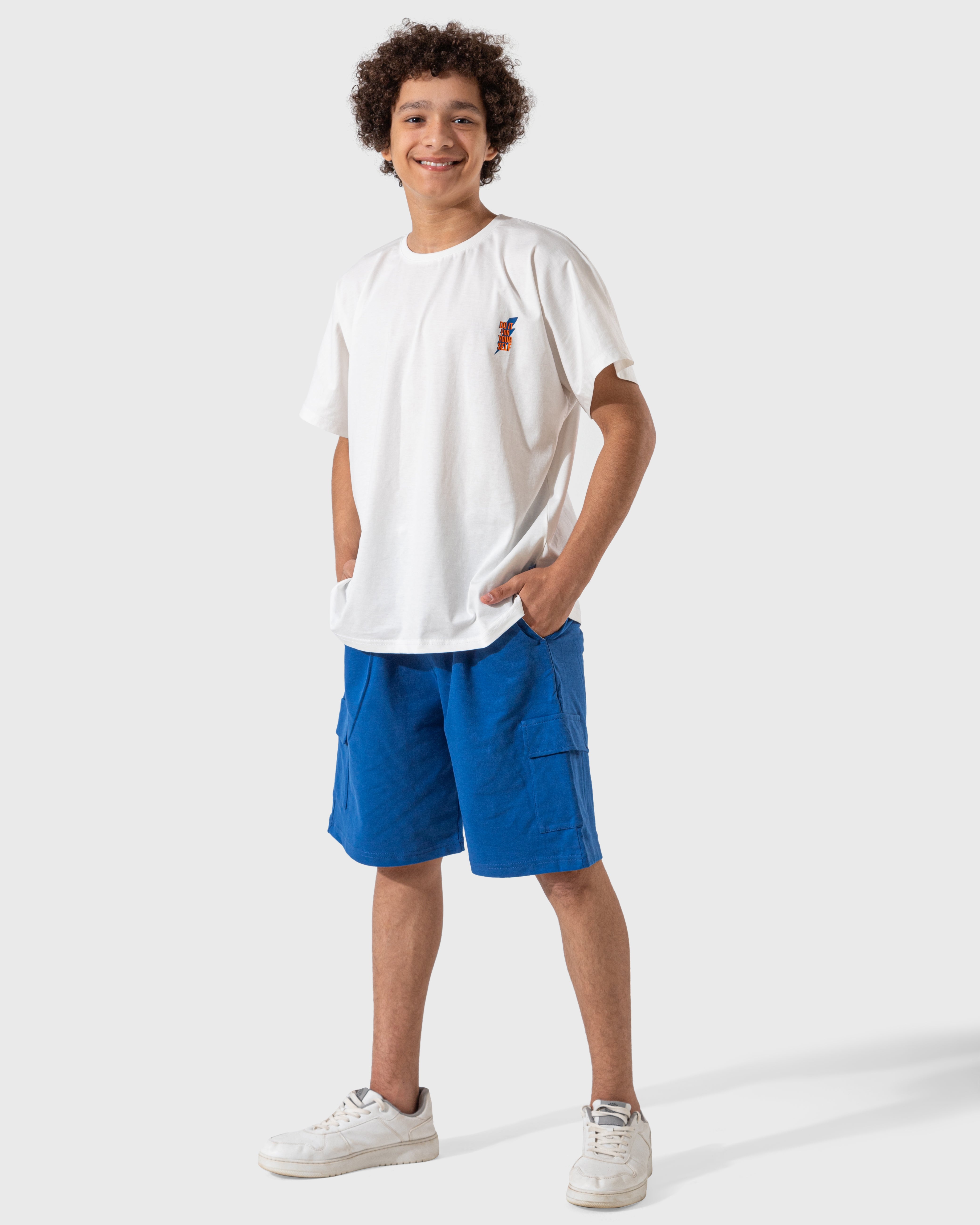 Streetwear Set for boys, half-sleeved pajamas and cotton shorts