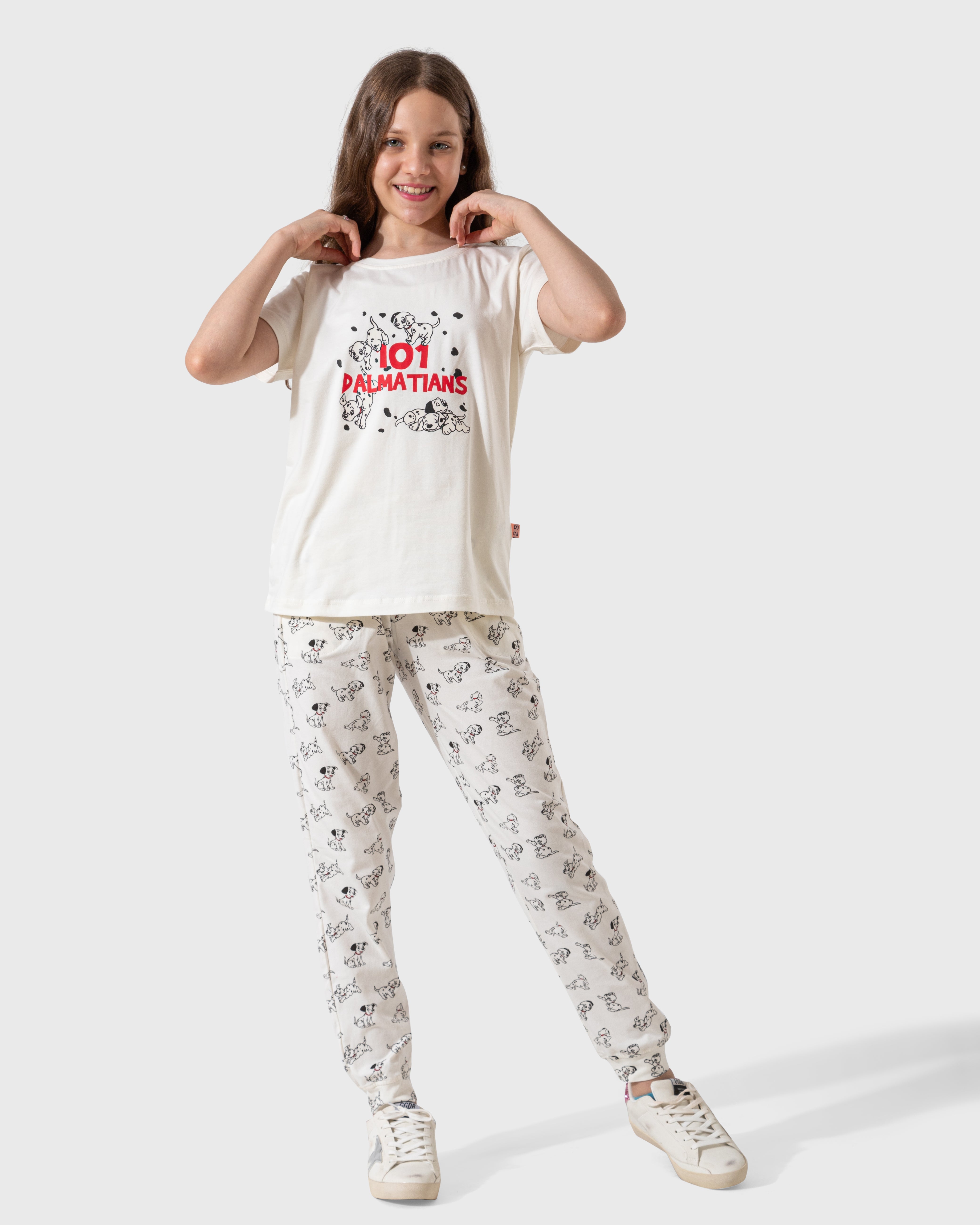 101 Dalmatians girls pajamas text for you