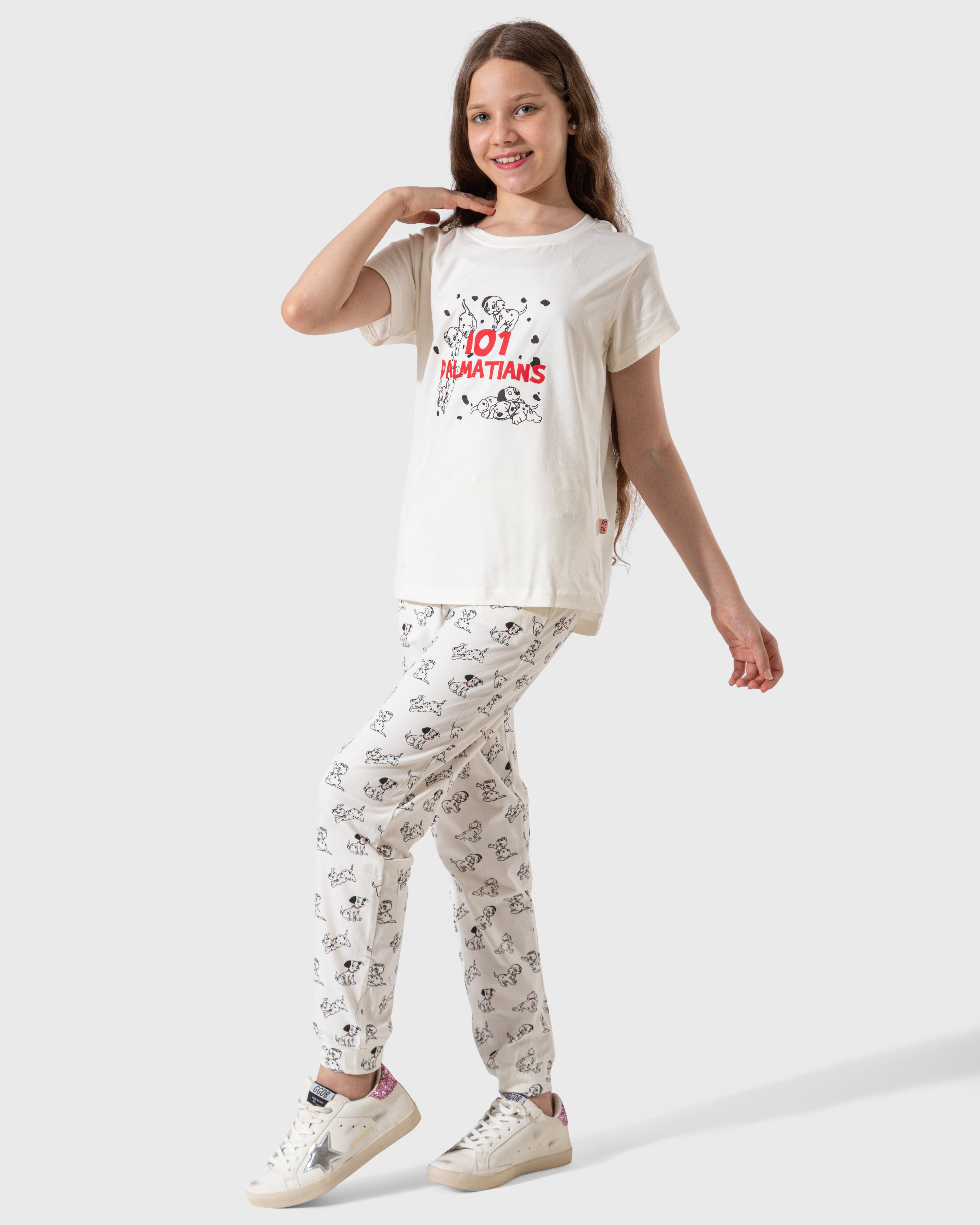 101 Dalmatians girls pajamas text for you