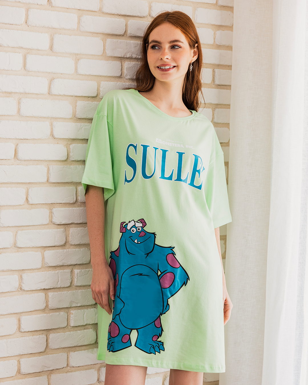 MONSTERS sulley Women's half-sleeved night-shirt