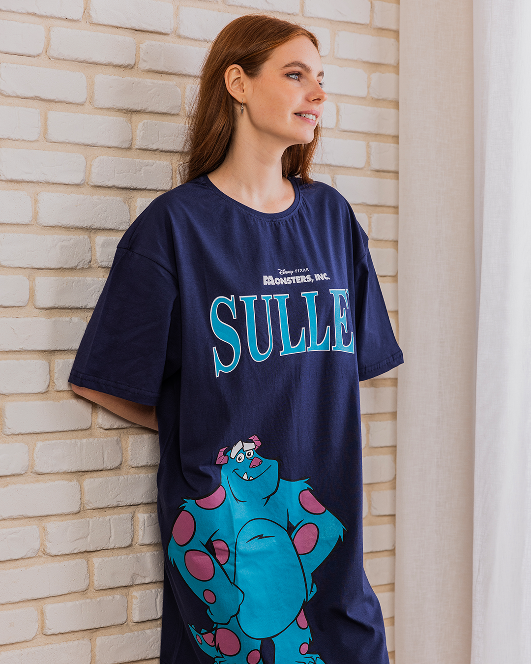 MONSTERS sulley Women's half-sleeved night-shirt