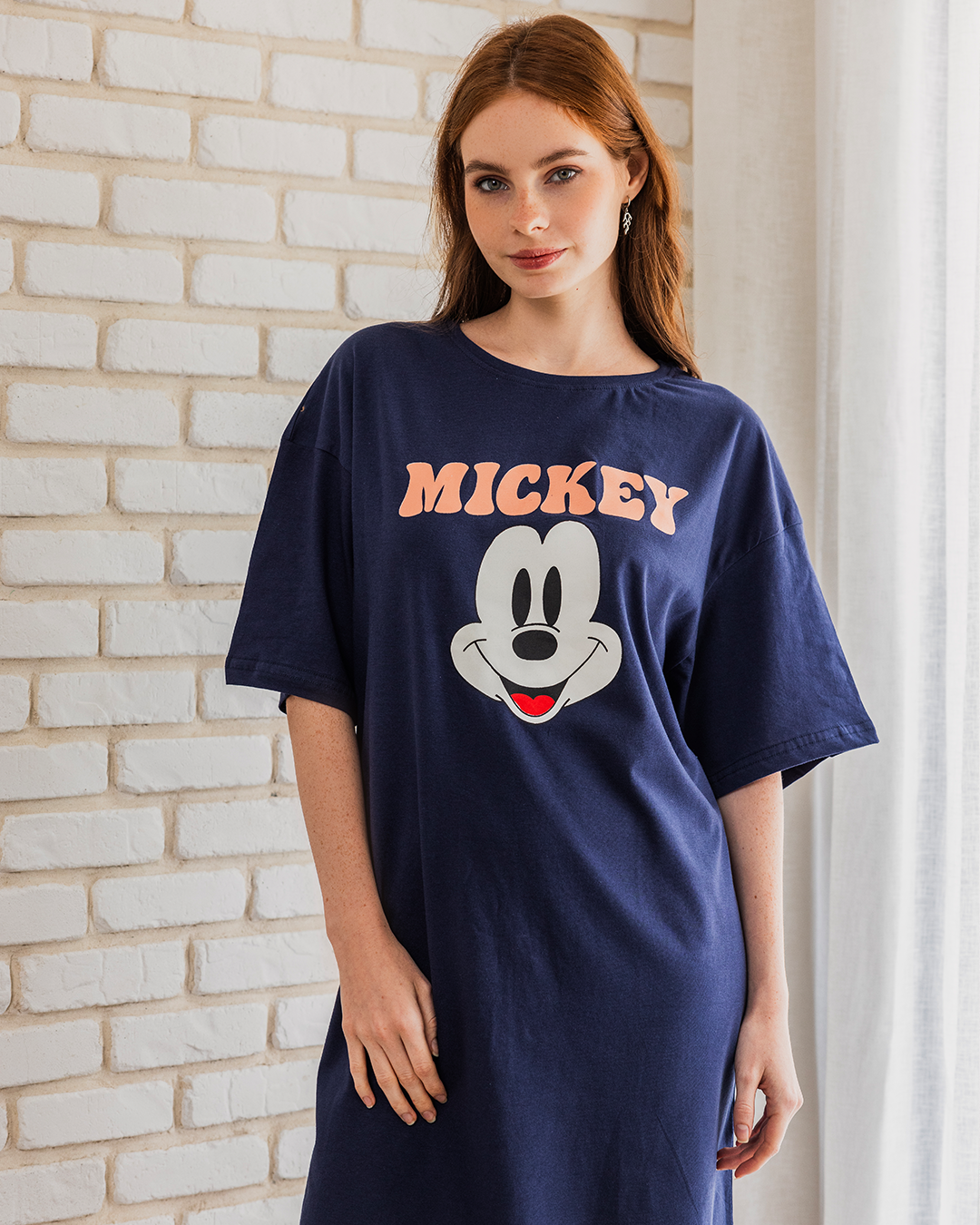 MICKEY Women's Night Shirt, Half Short Sleeve