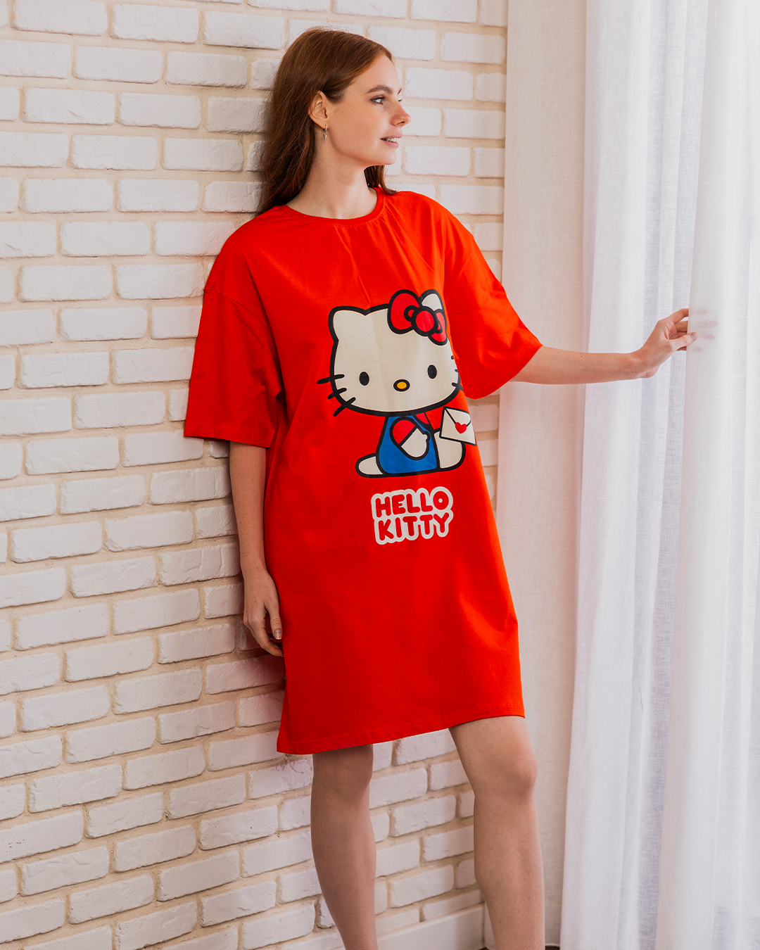 HELLO KITTY نايت شيرت حريمي نص كم قصير