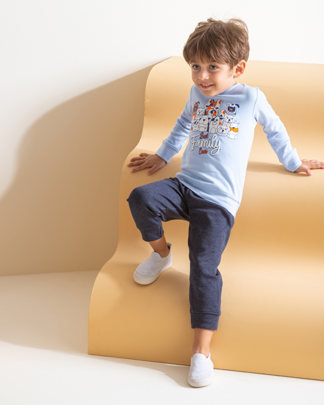 Best Family Pajamas for boys, interlock print set