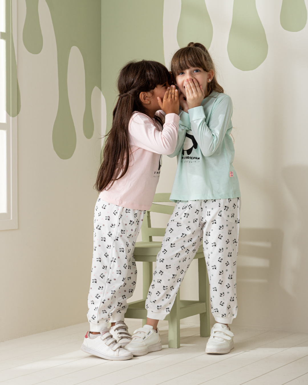 Pandicorn Girls' Long Sleeve Pajamas