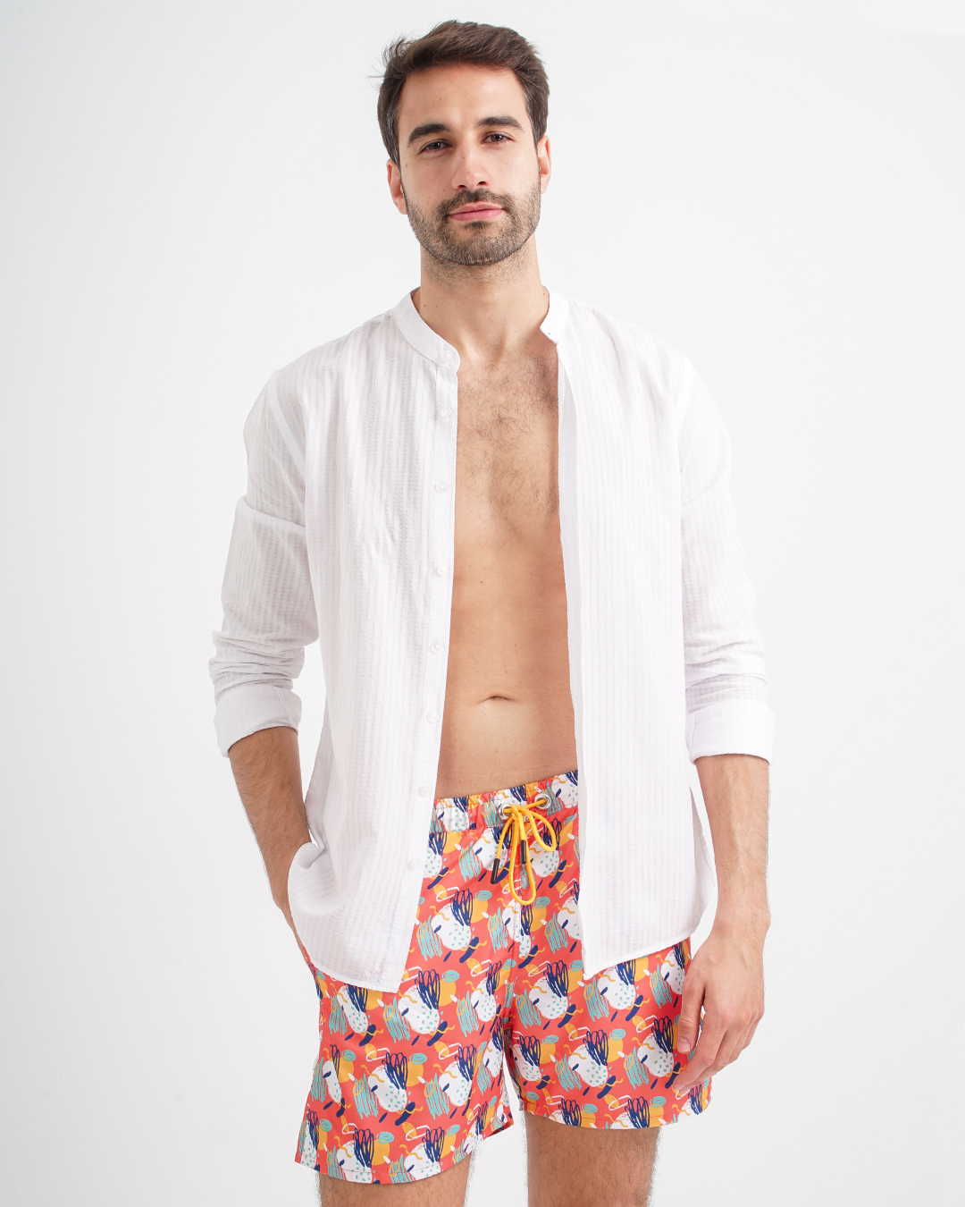 Abstract men's swimsuit