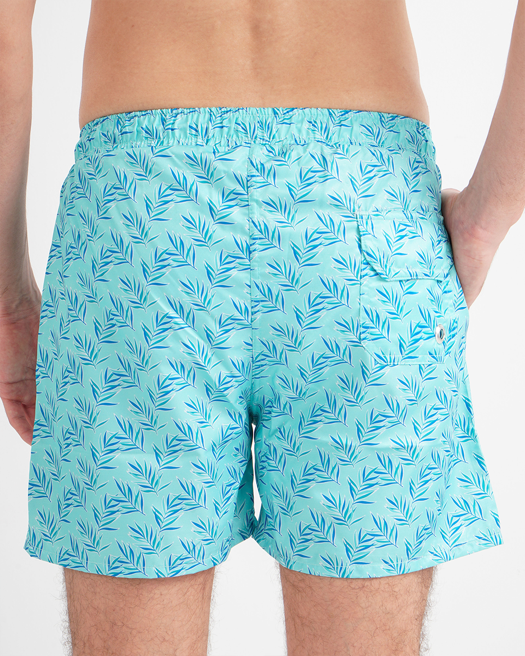 Men's swimsuit shorts leaf print