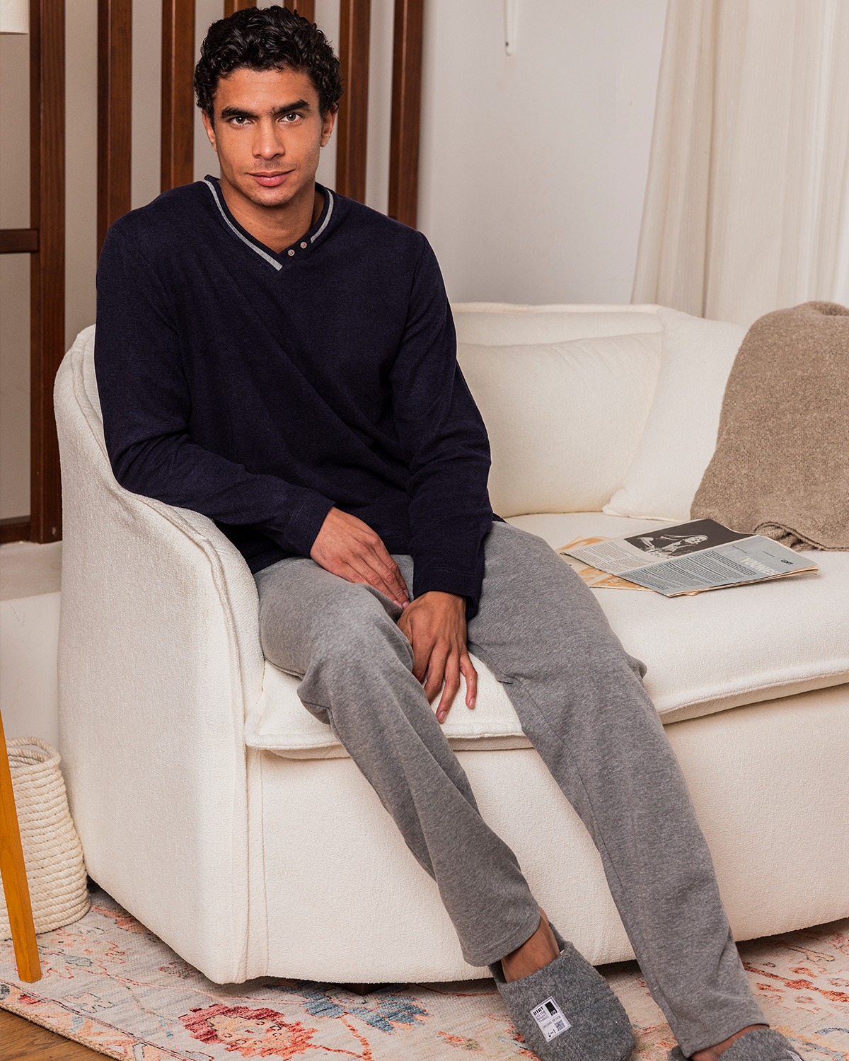 Men's navy blue pajamas