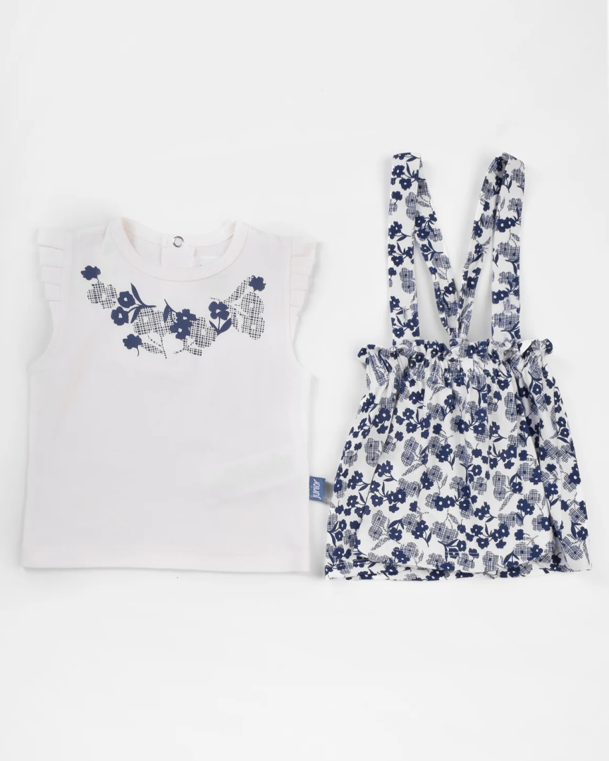 Florie girls' pajamas with a printed t-shirt and pocket