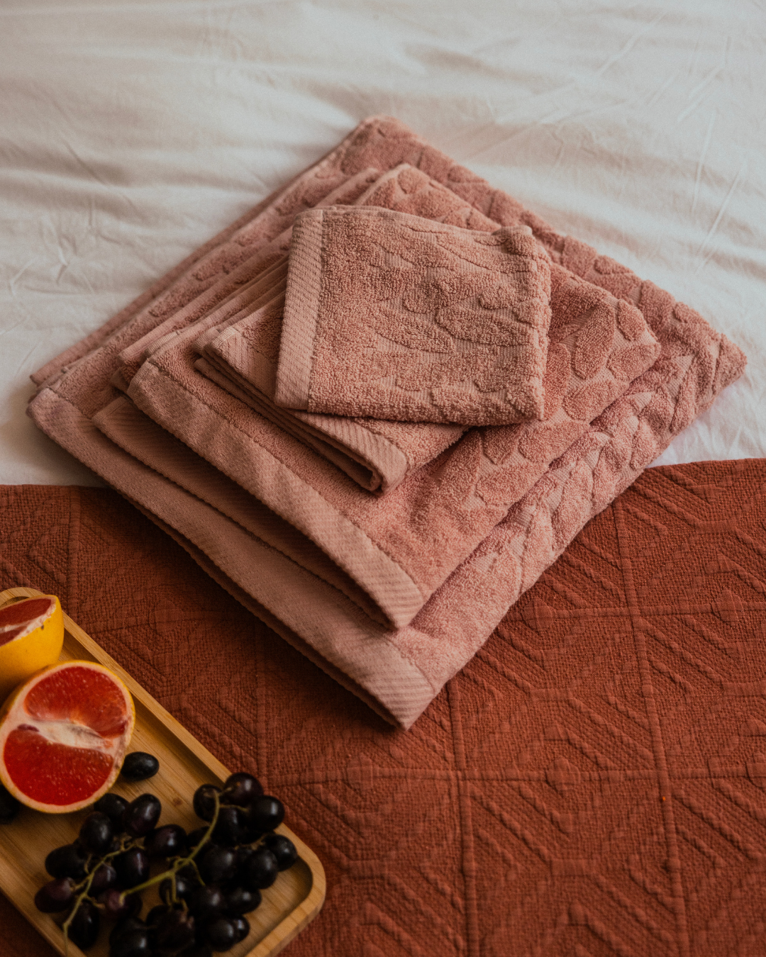 Braided Towels set  2  33×33 / 100 × 50 / 140 × 70