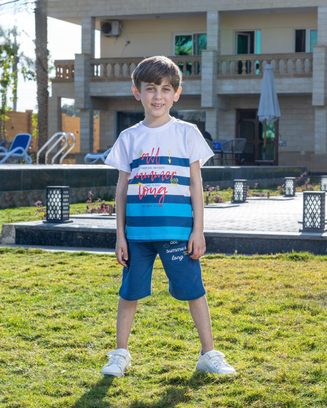 all summer long Children's pajamas, half-sleeved T-shirt and shorts