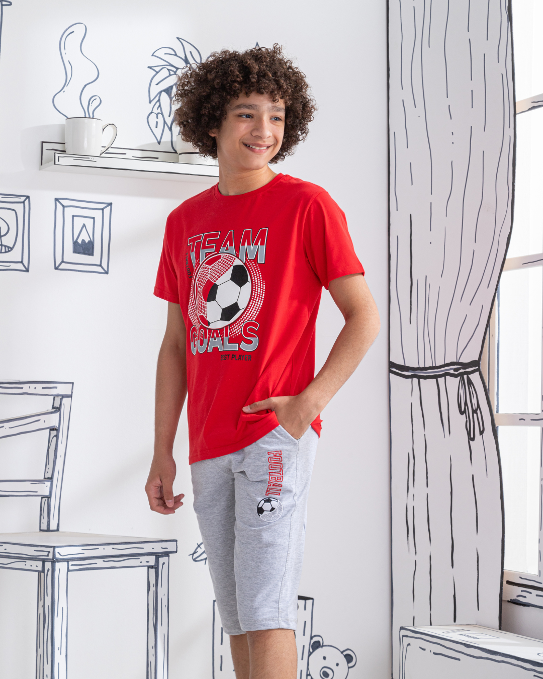 Team Goals Boys' printed pajamas