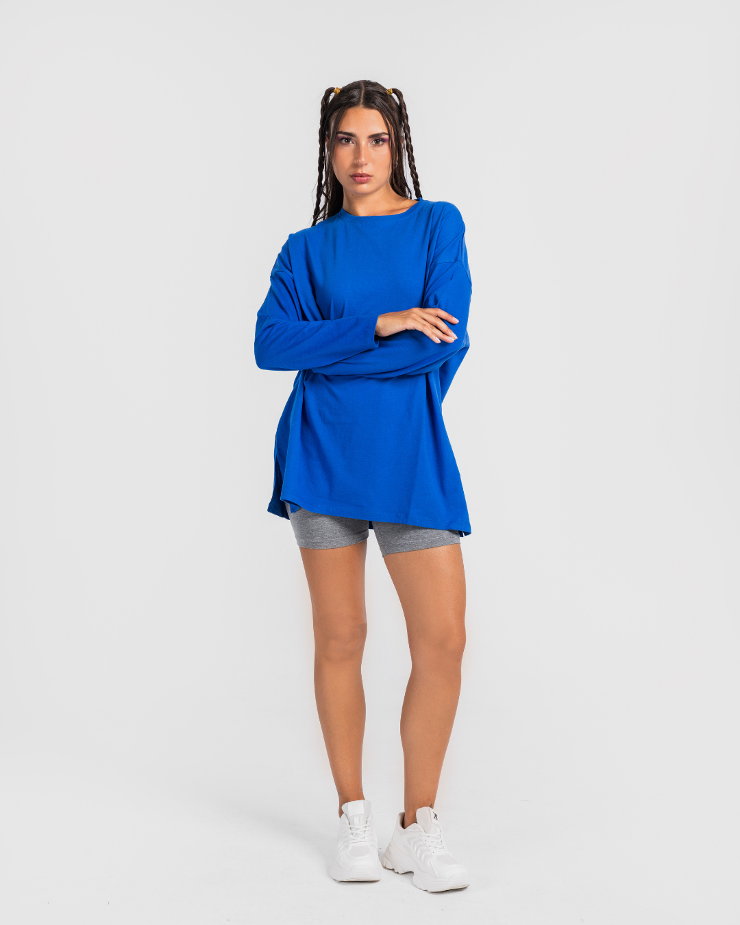 Women's plain cotton oversize T-shirt