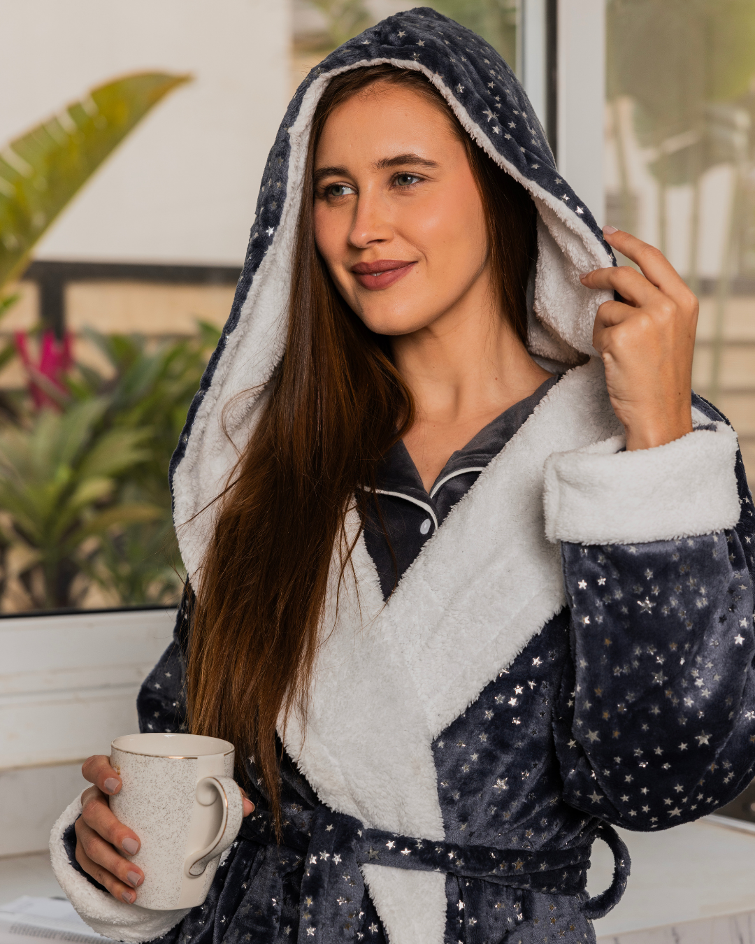 Foil stars Women's Polar Robe