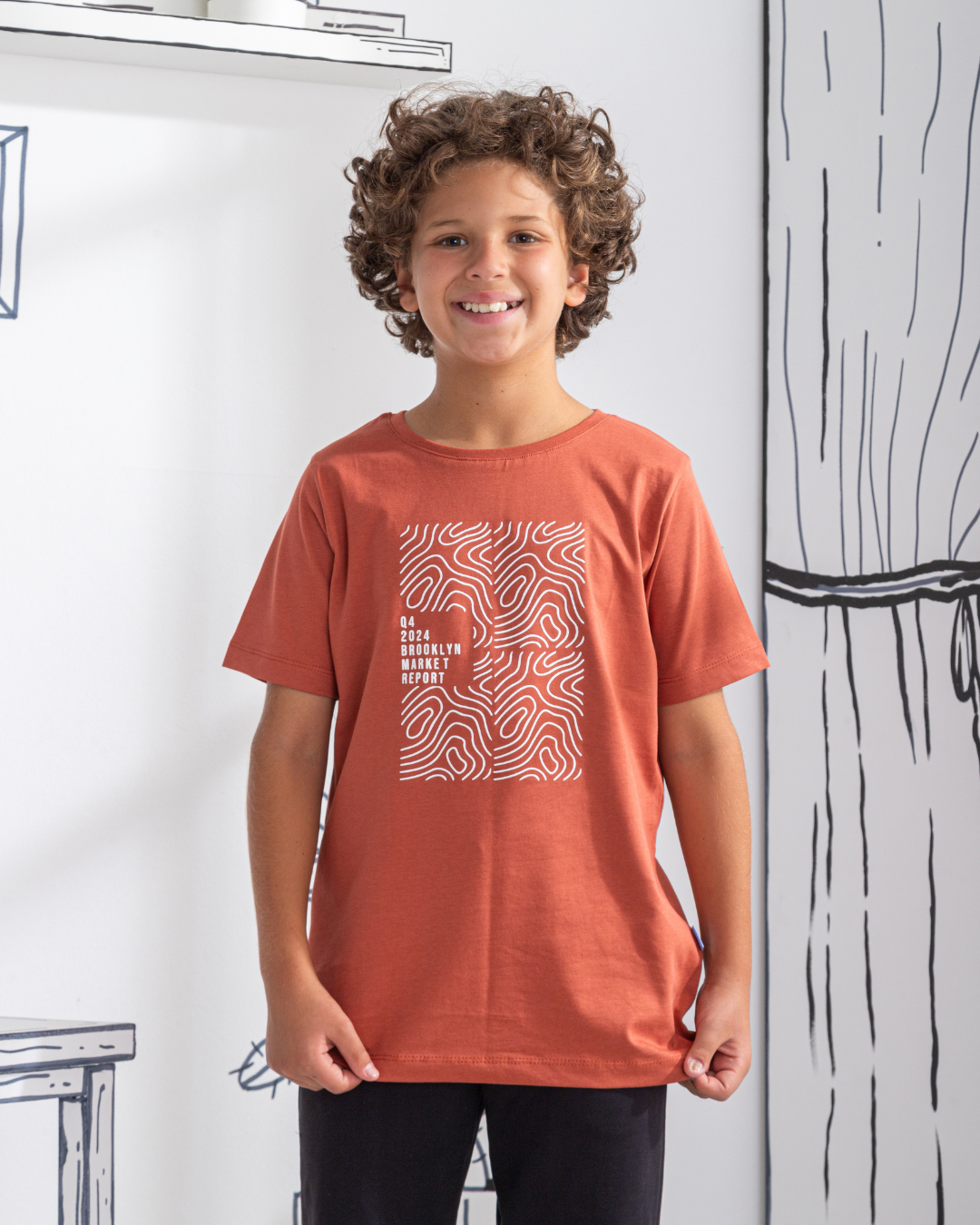 Finger Print Boys' T-shirt, half sleeves