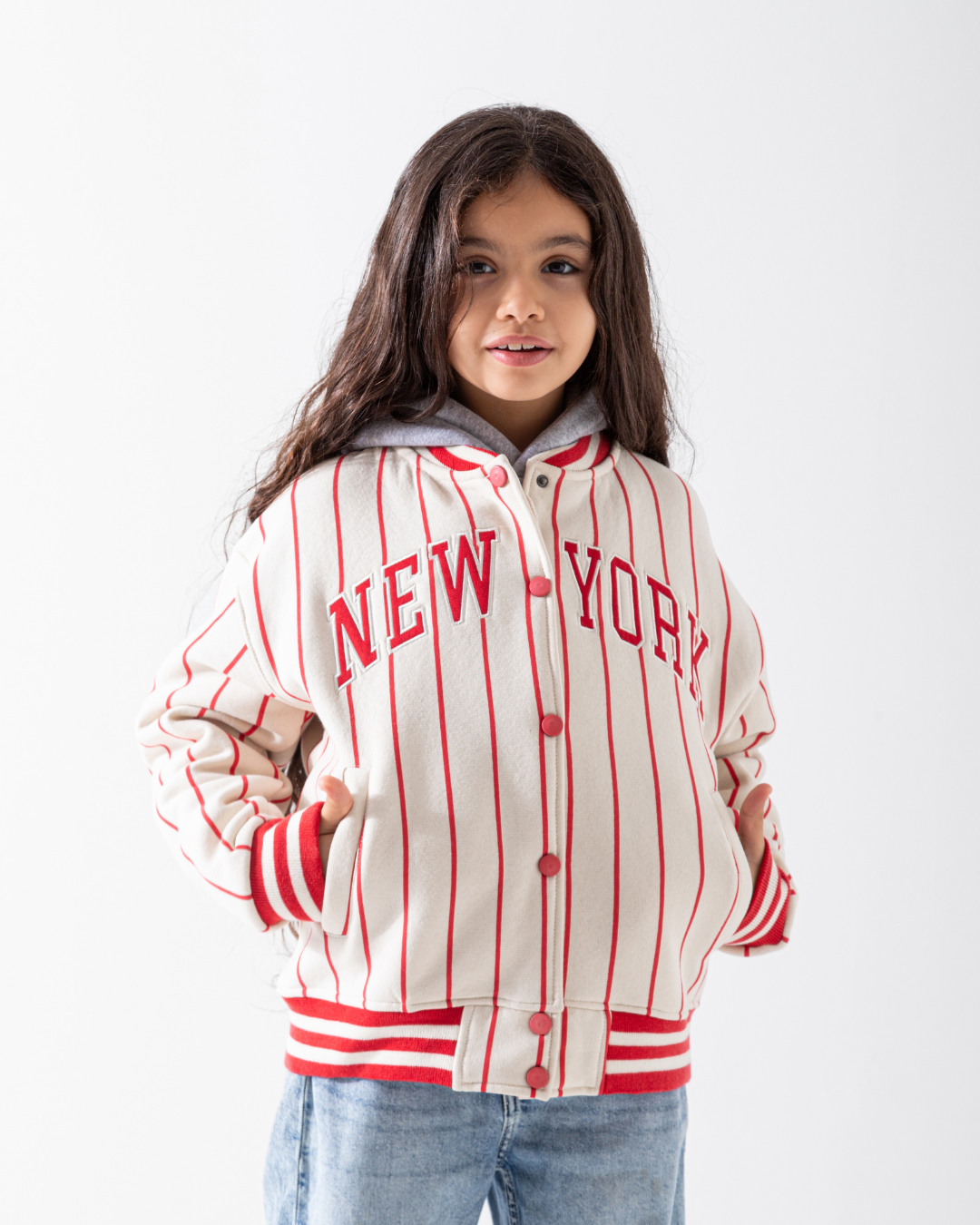 New York Striped Baseball Sweatshirt