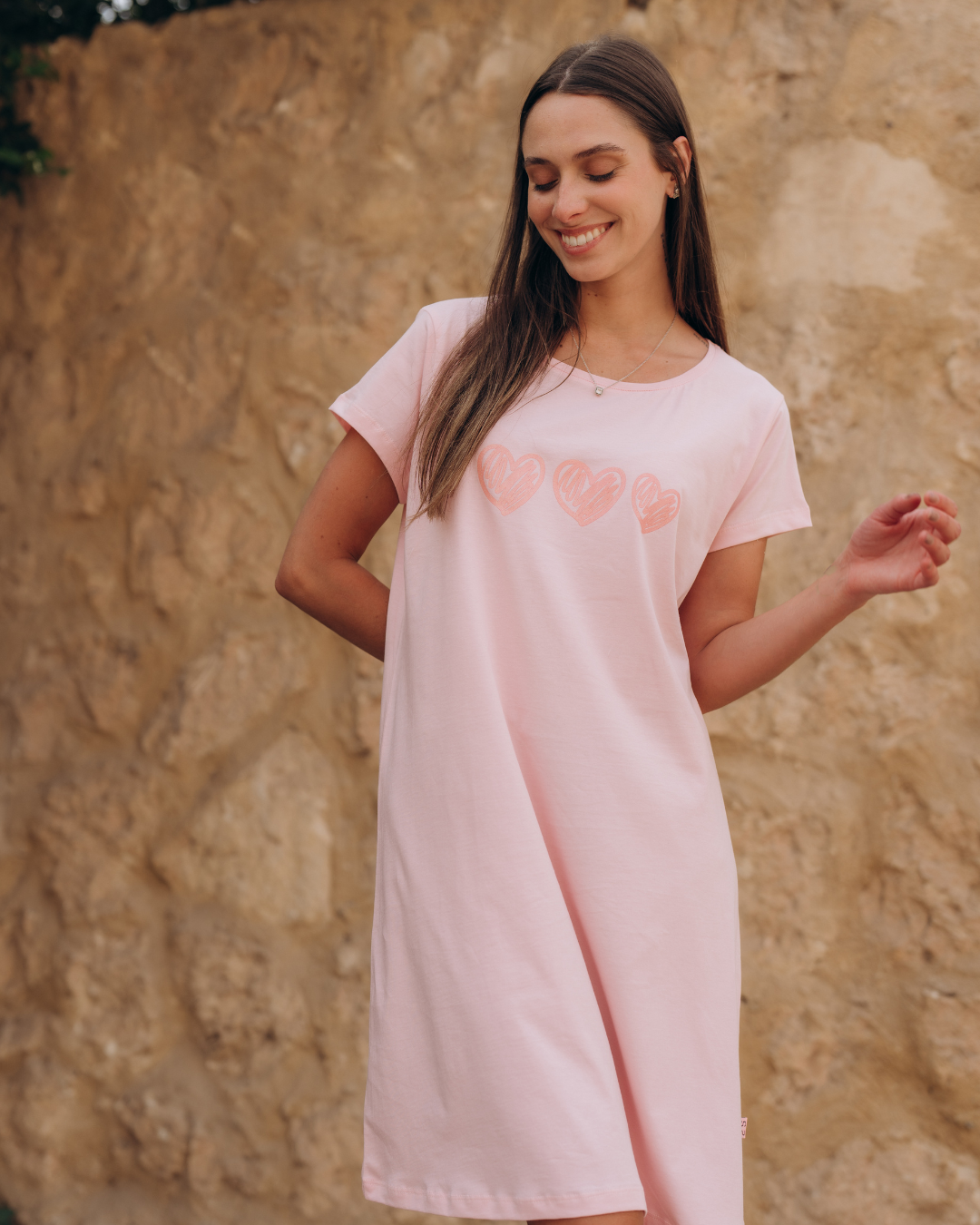 women nightshirt hearts