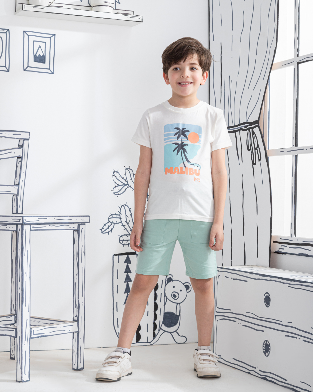 Malibu Boy Half sleeve pajamas for boys