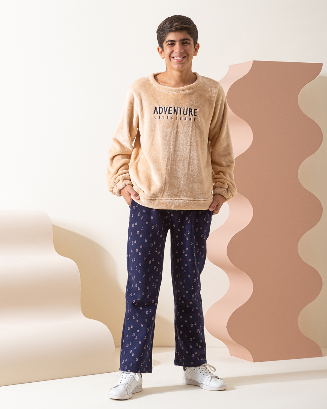 Boys Polar Pajama Embroidered Adventure 