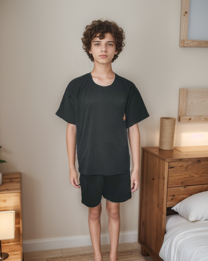 Streetwear Set for boys, half-sleeved pajamas and cotton shorts