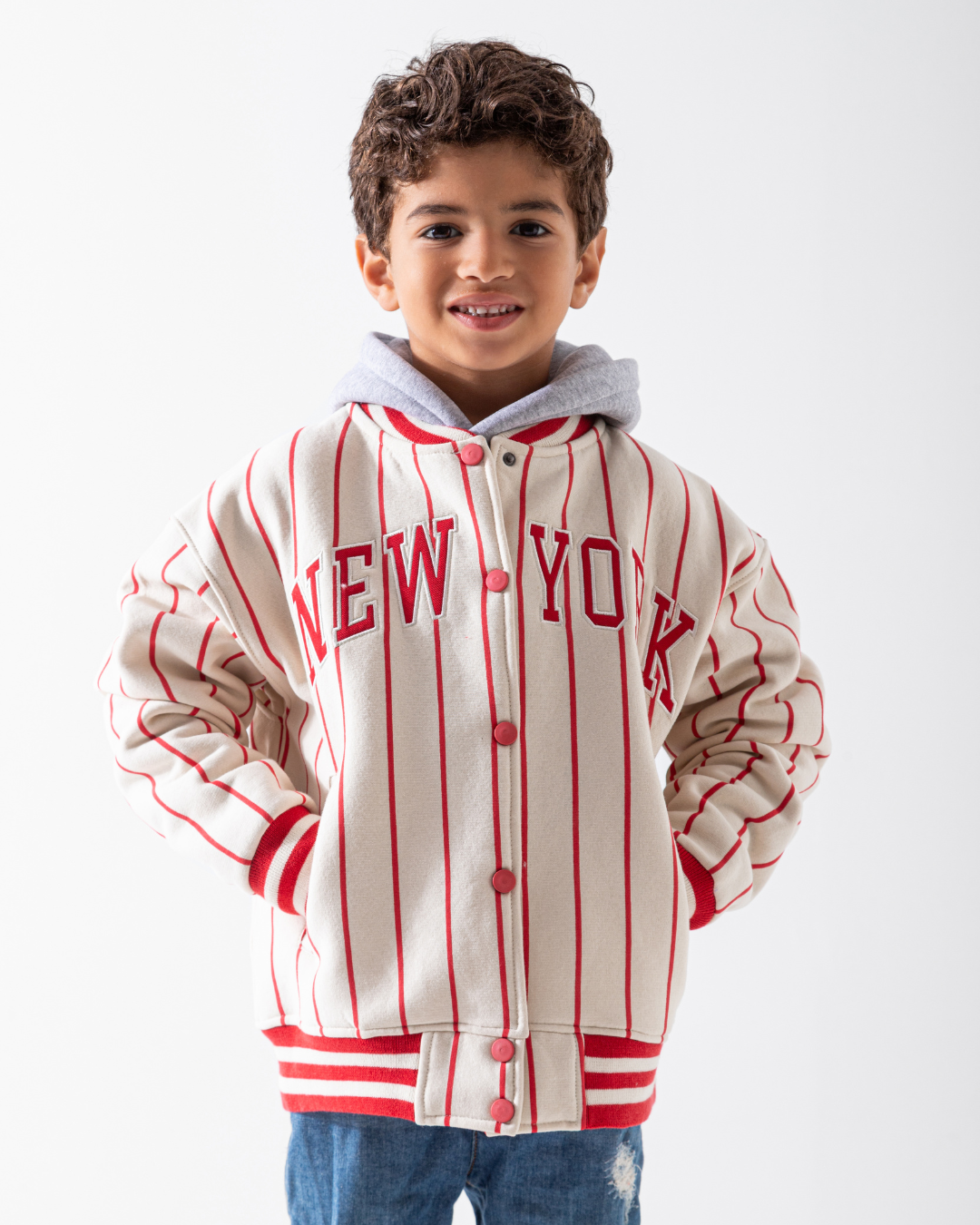 New York Striped Baseball Sweatshirt