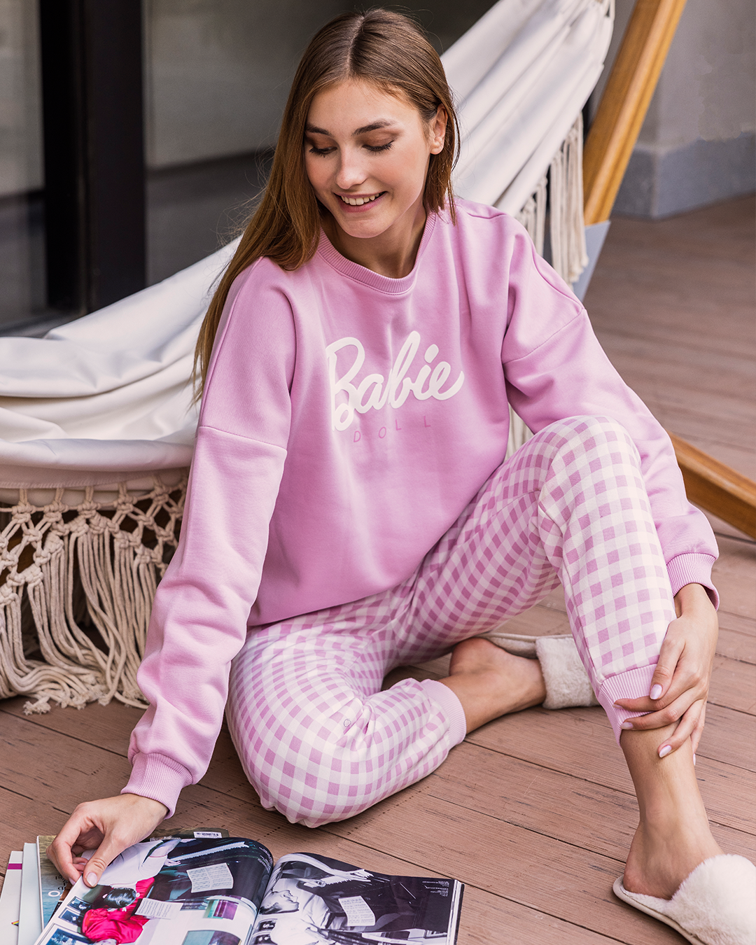 Barbie long sleeve pajamas for women