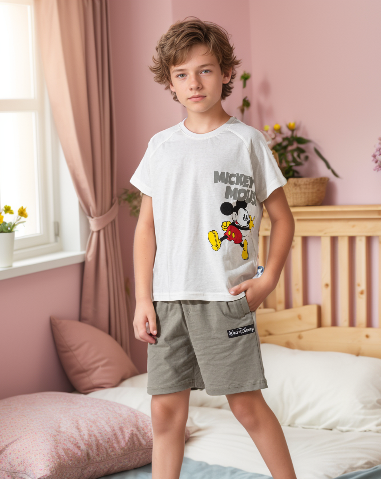 Old Mickey Raglan Boys' Pajamas