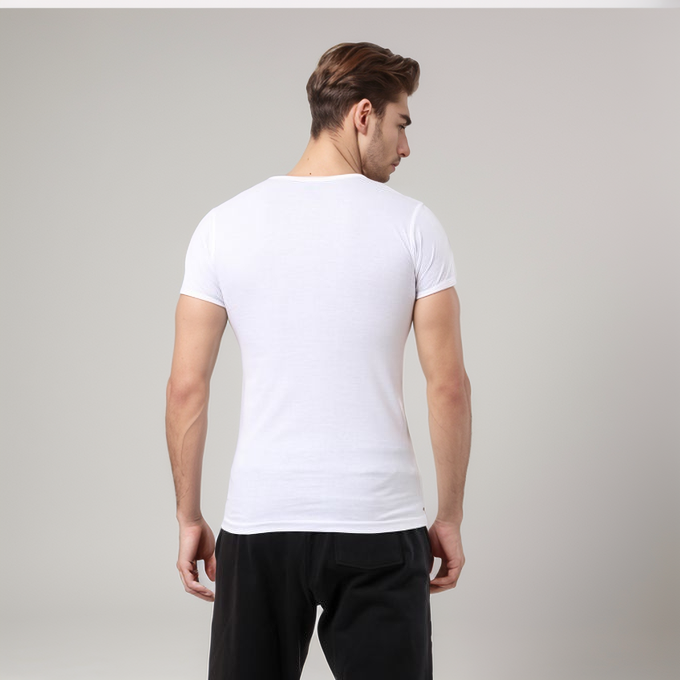 Men Half sleeved Undershirt فانلة رجالي نص كًم