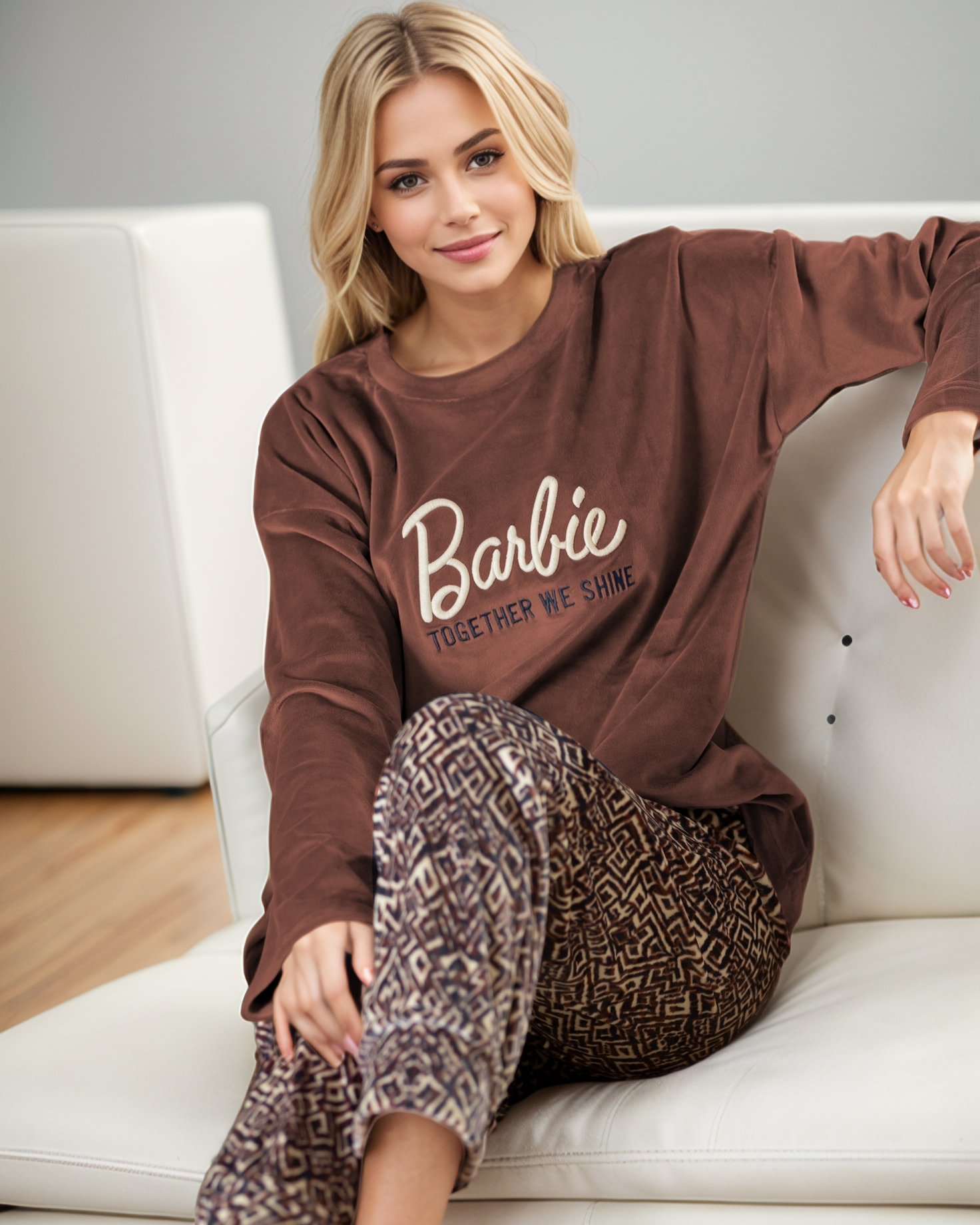 Barbie women's pajamas with sleeves