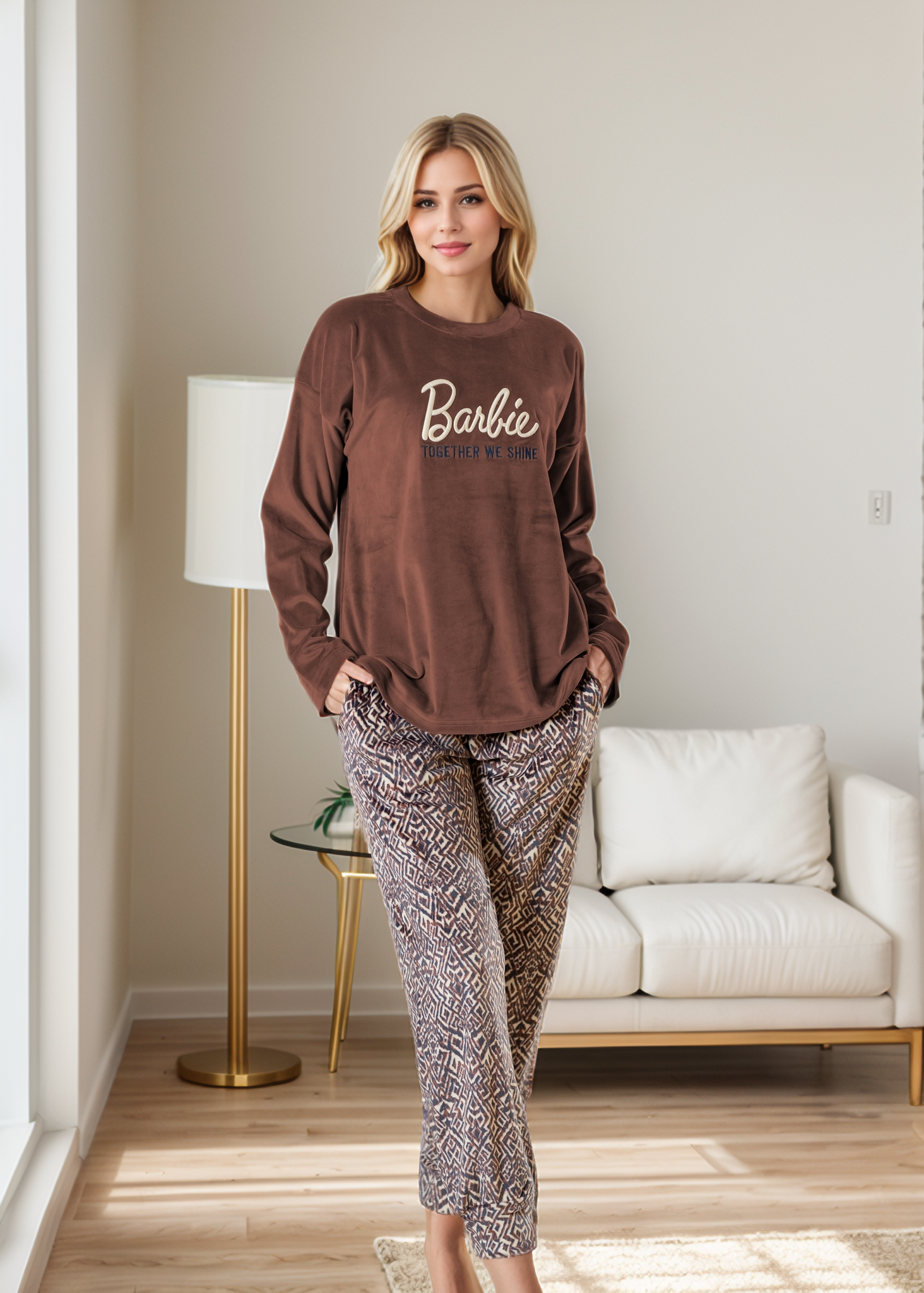 Barbie women's pajamas with sleeves