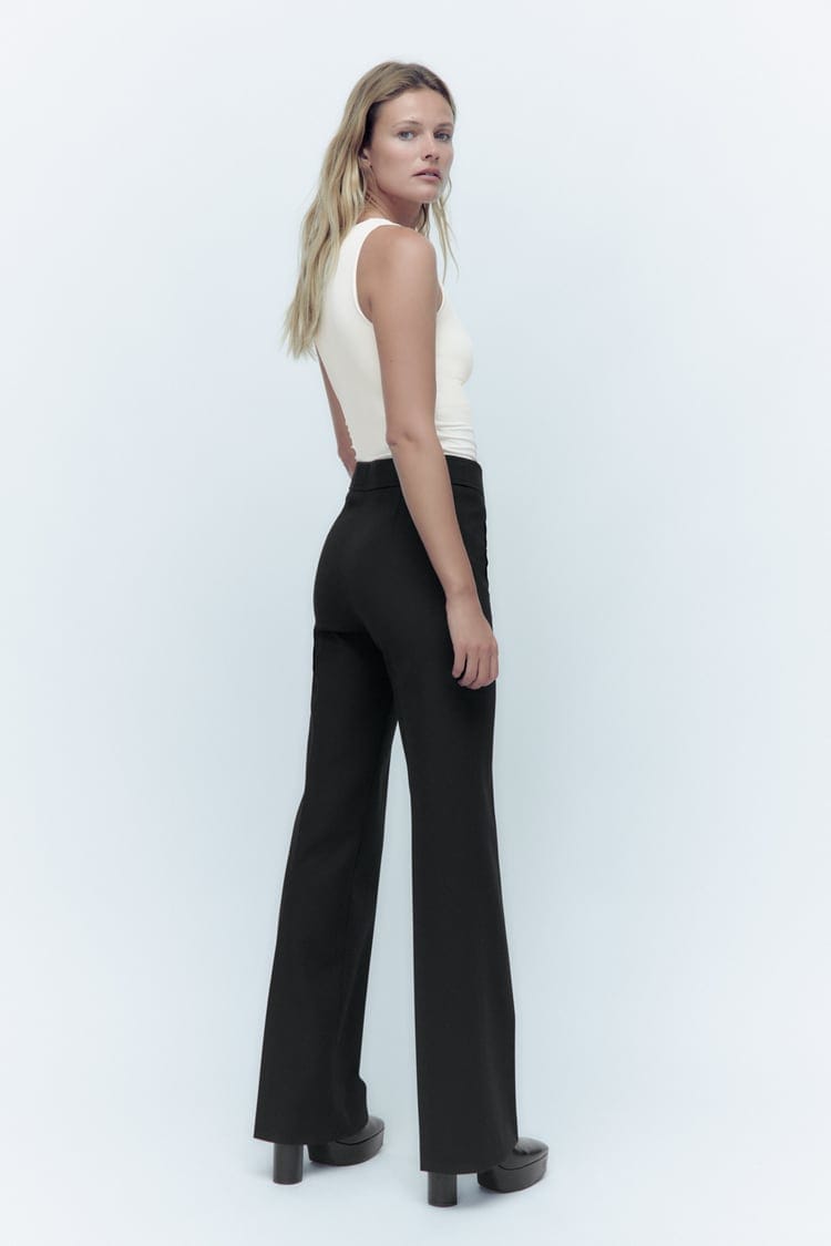 pantalon wide leg polyamid بنطلون حريمي رجل واسعه