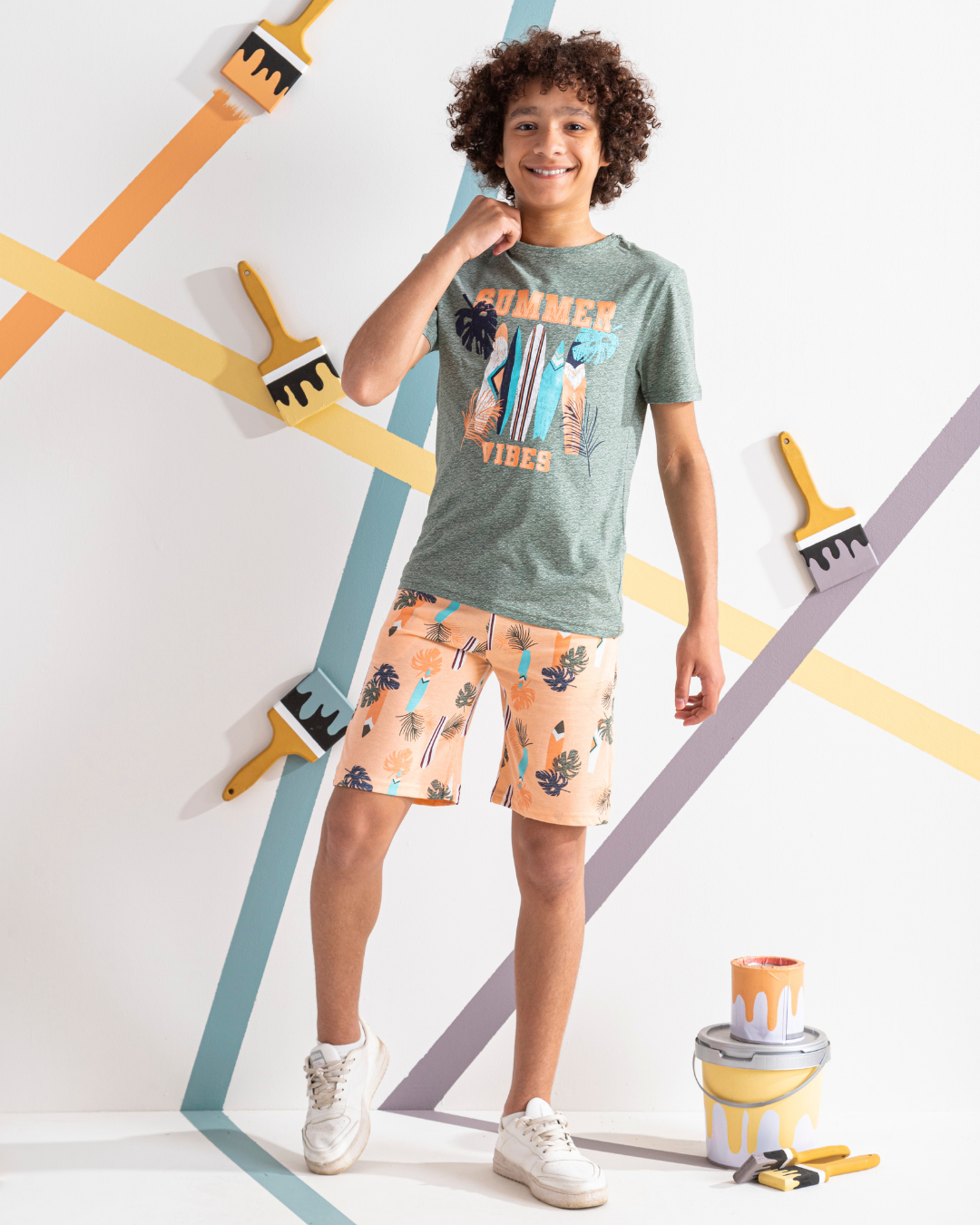 SUMMER VIBES Boys' pajama shorts