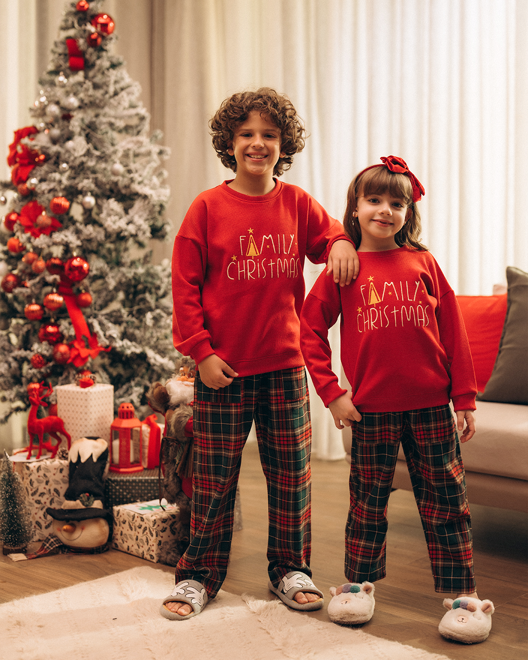 Unisex Christmas Pajama Embroidered Family Christmas 