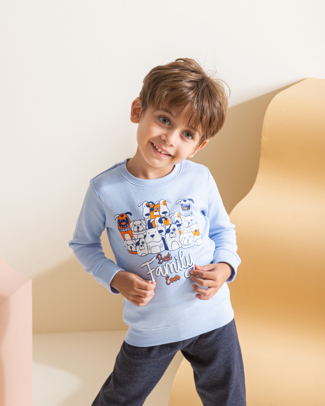 Best Family Pajamas for boys, interlock print set