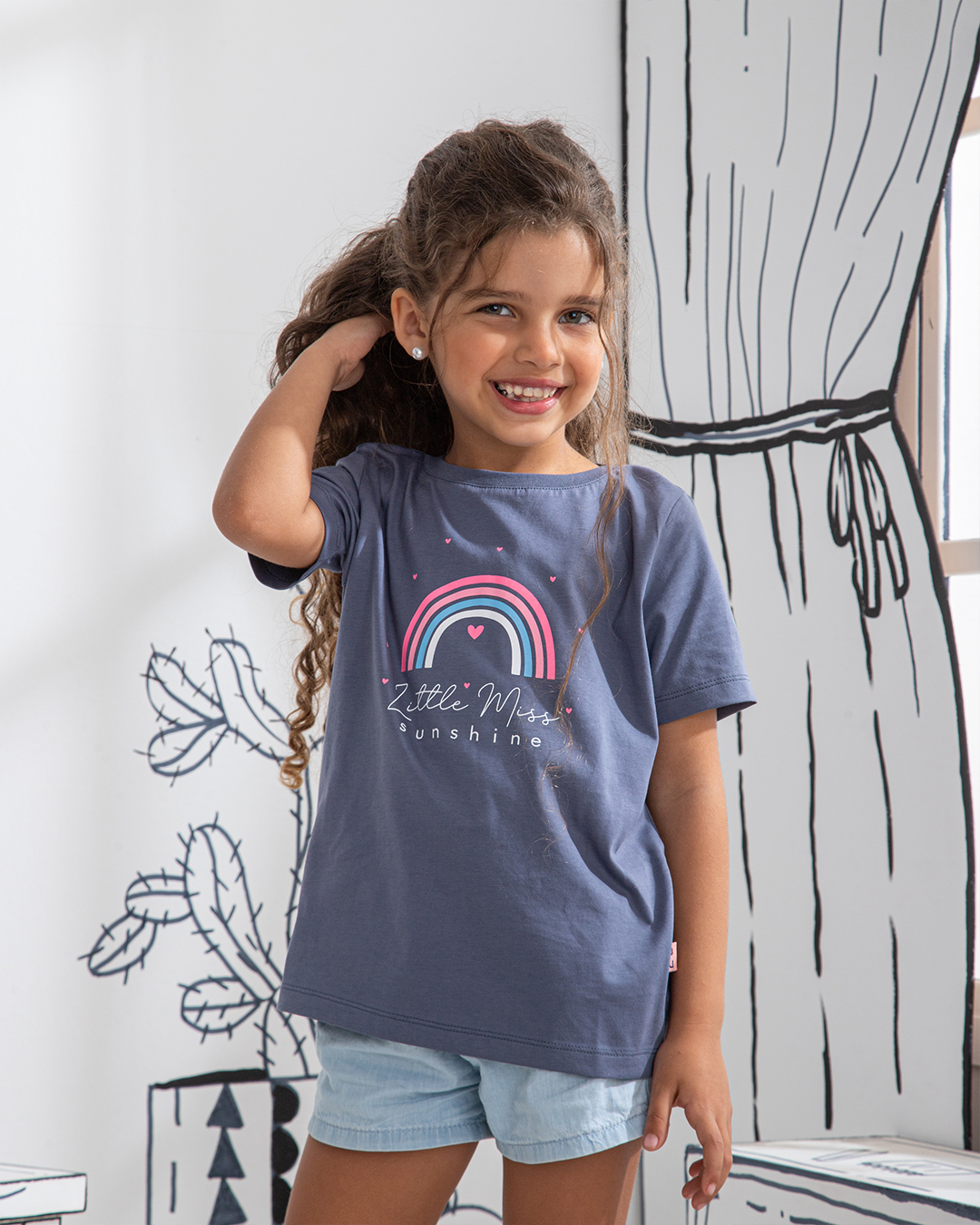 Rainbow half sleeve t-shirt for girls